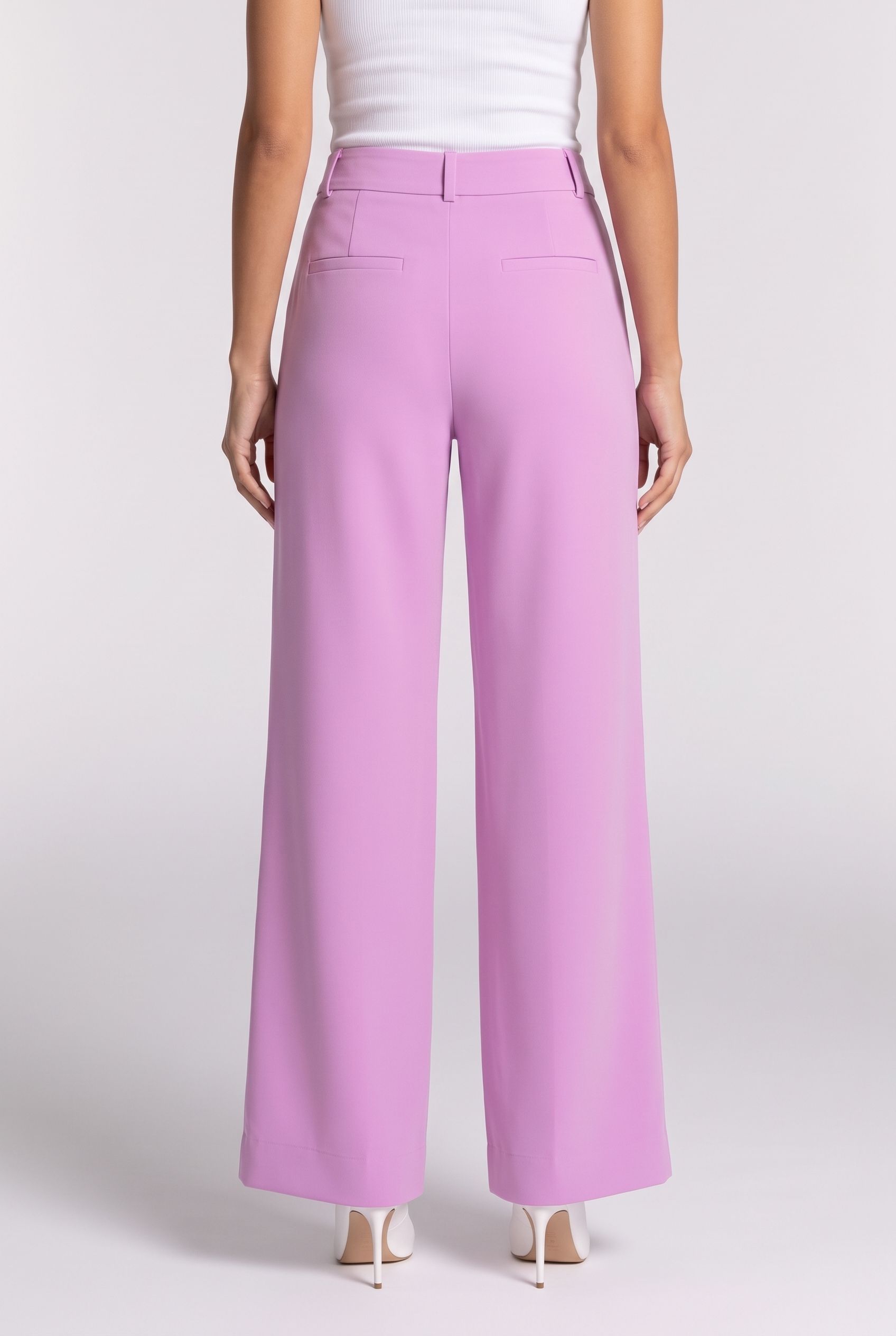 LEXIE BONDED TROUSERS LILA PINK 2
