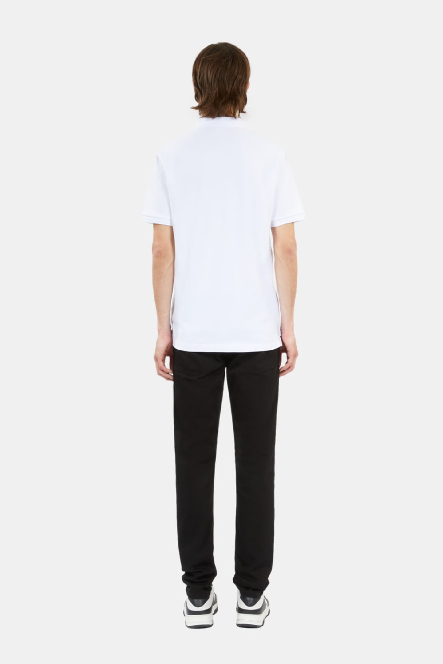SHORT-SLEEVED POLO SHIRT WITH EMBROIDERED CREST WHITE 4