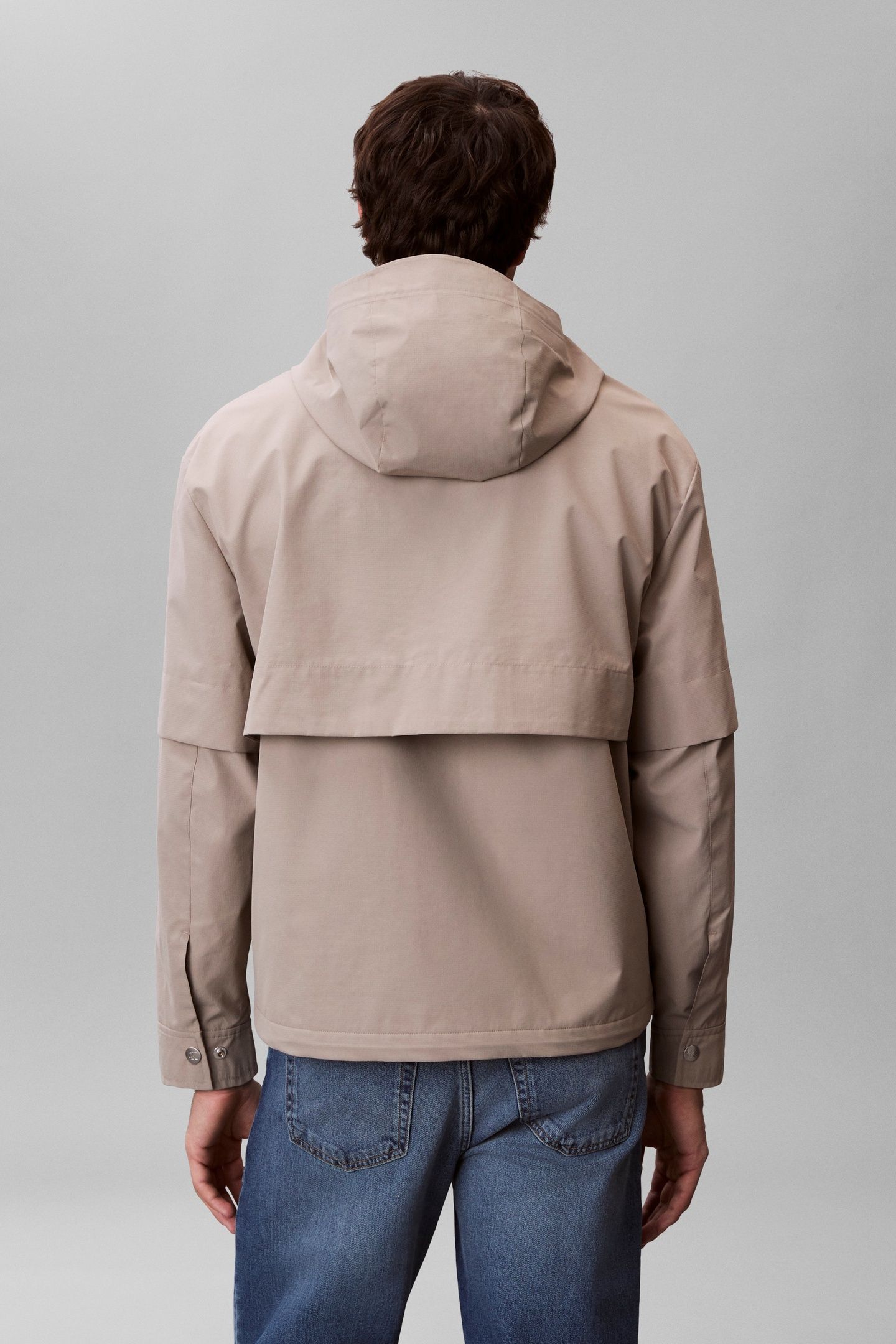 LONG SLEEVE RIPSTOP HOODED FLEECE VINTAGE KHAKI 2