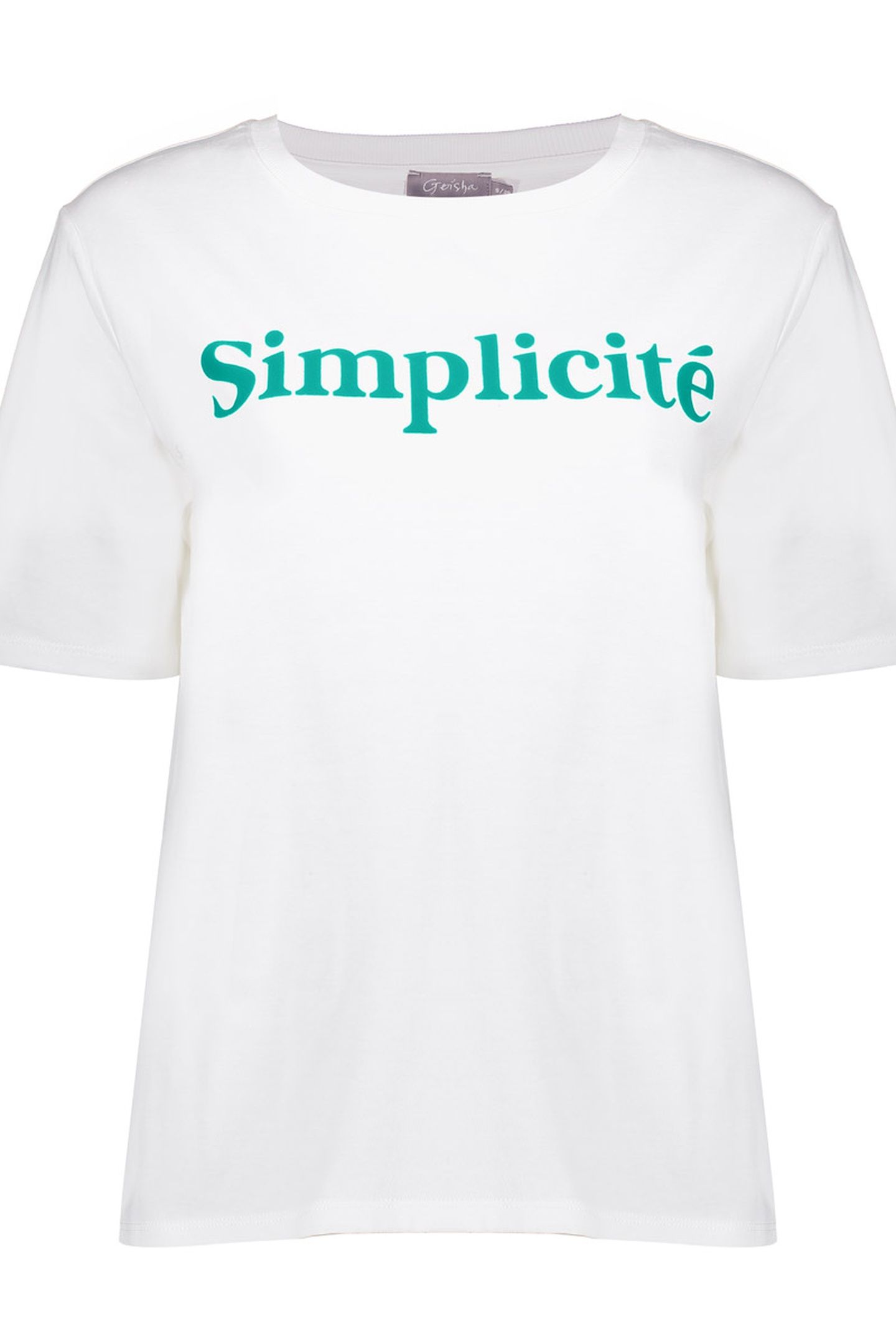 T-SHIRT SIMPLICITY OFF-WHITE/EMERALD 1