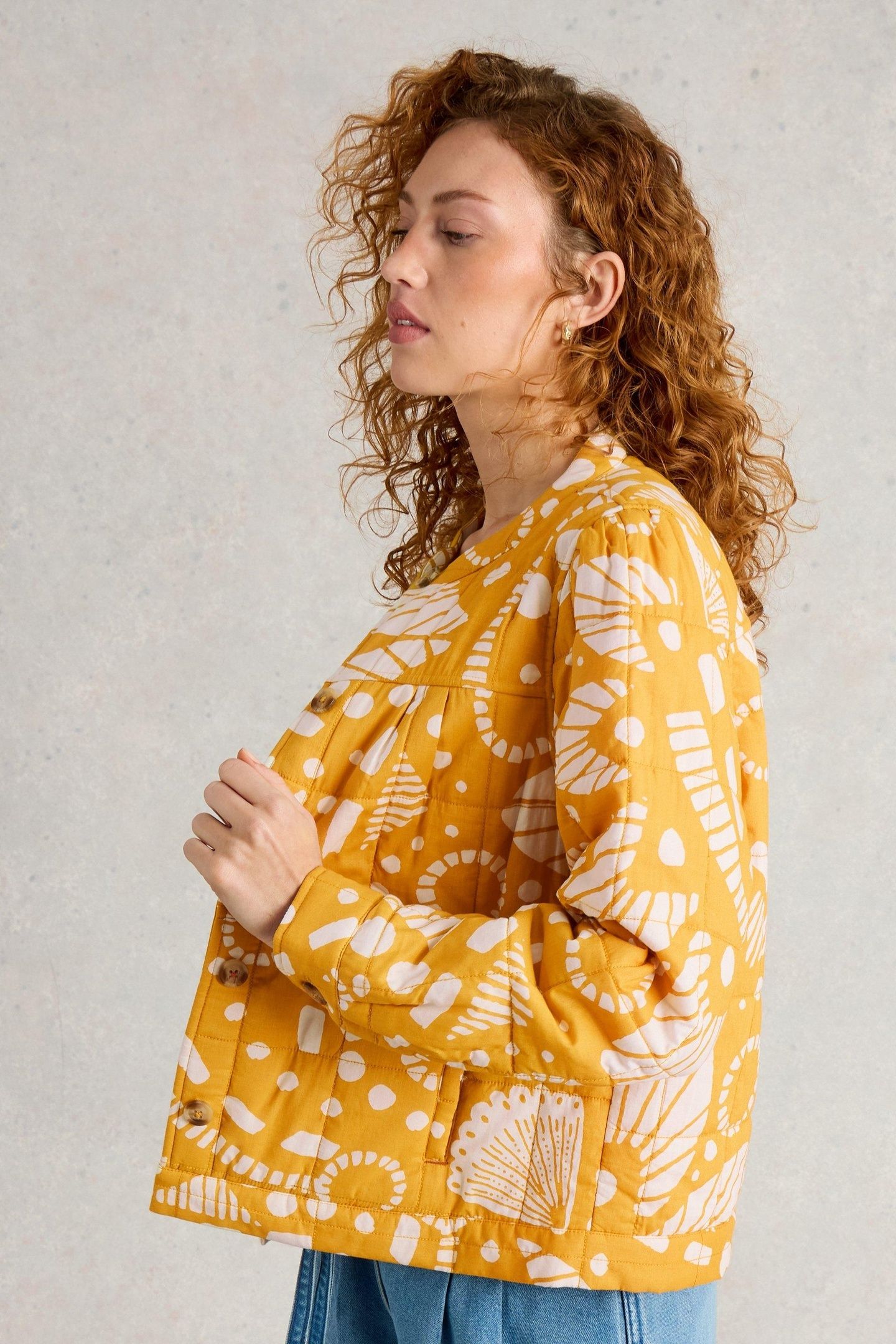 ARIANNE COTTON JACKET CHARTREUSE PRINT 5