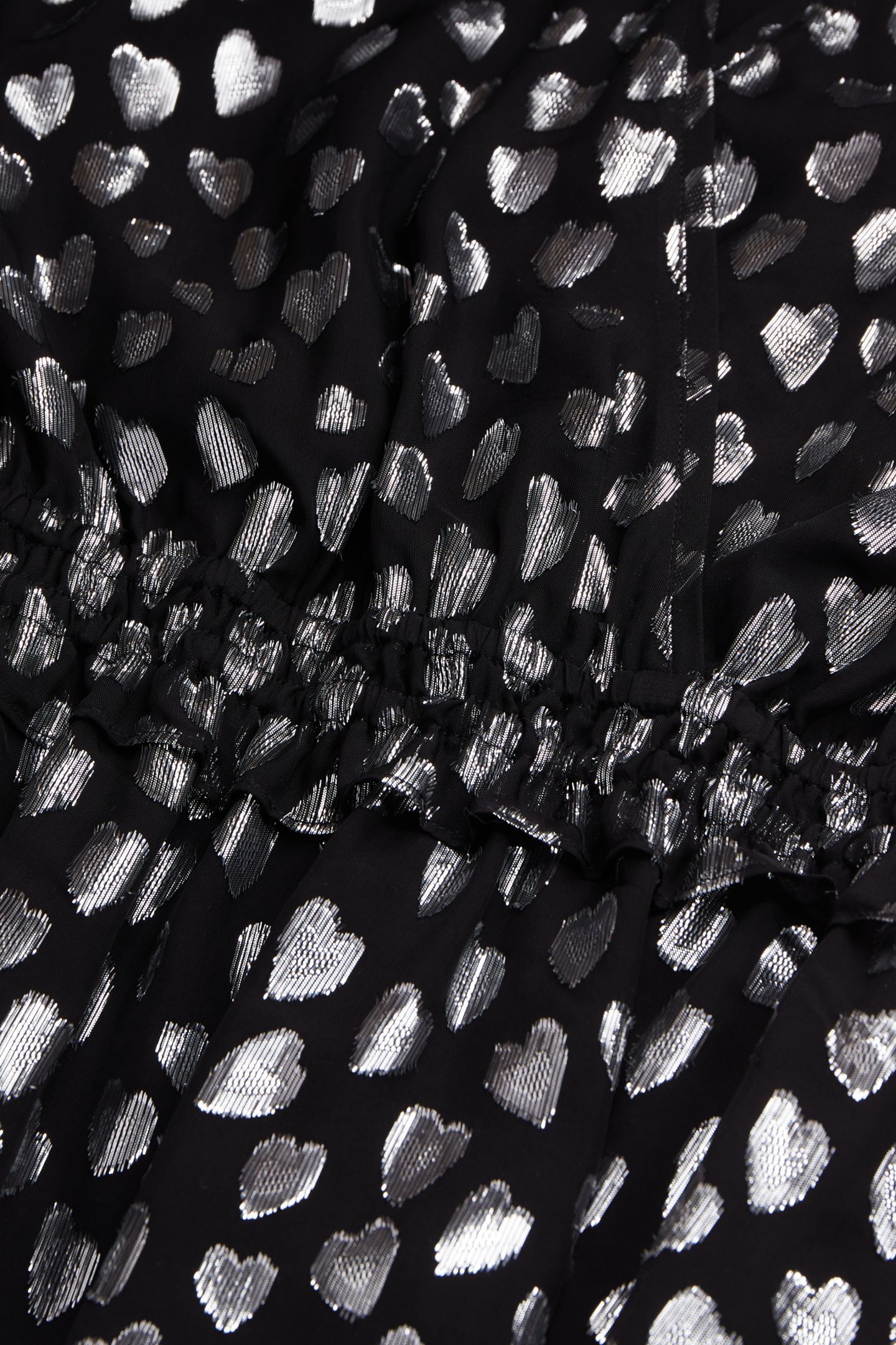 MACNHE LONG TOP W HEARTS AND ELASTIC WAIST BLACK SILVER 5