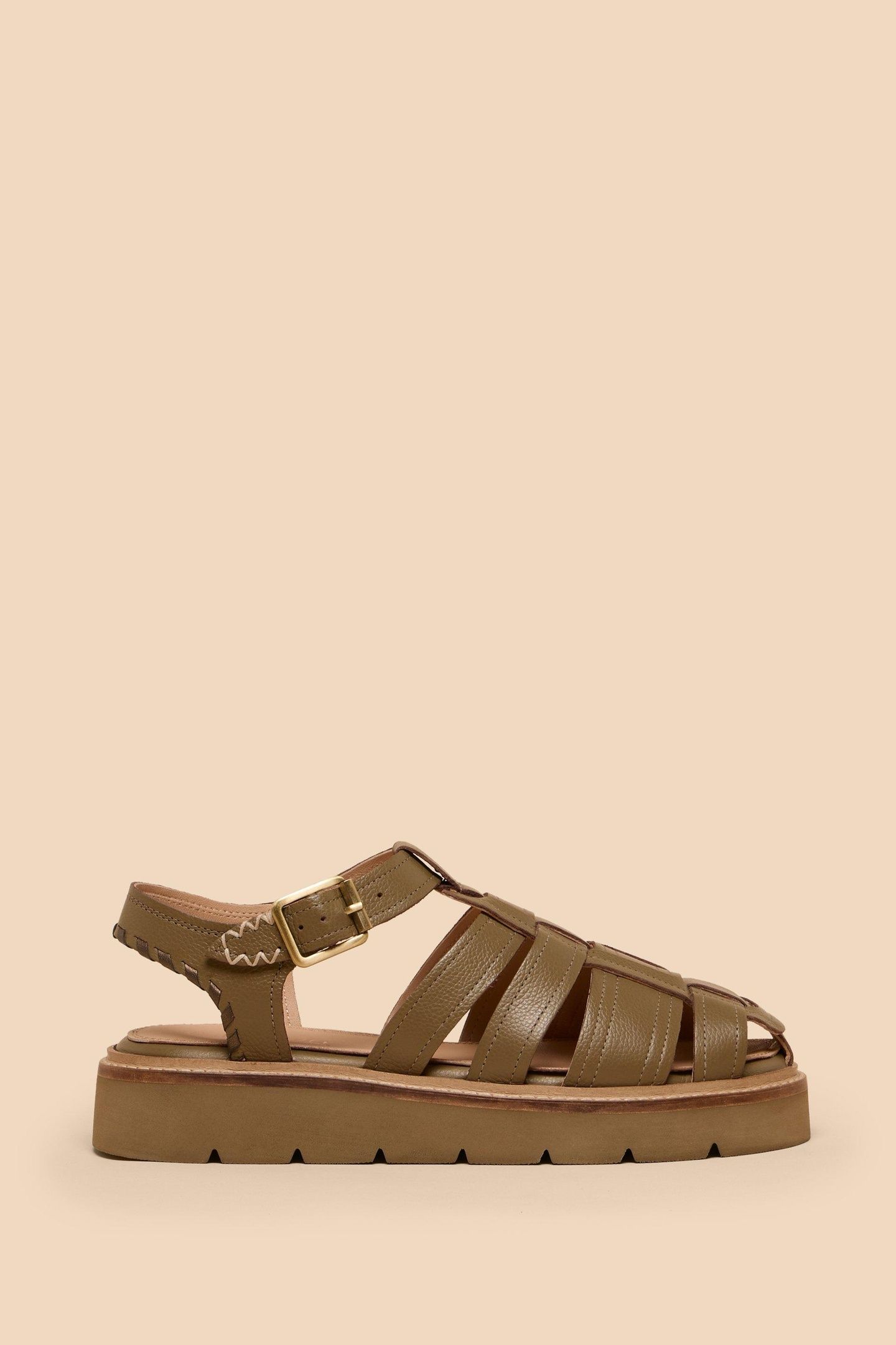 CHUNKY FISHERMAN SANDAL KHAKI GREEN 1