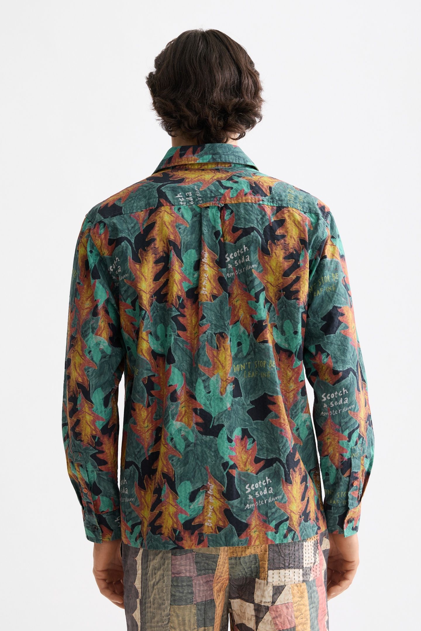 STRUCTURED PRINTED SHIRT CAMO LEAF AOP 3