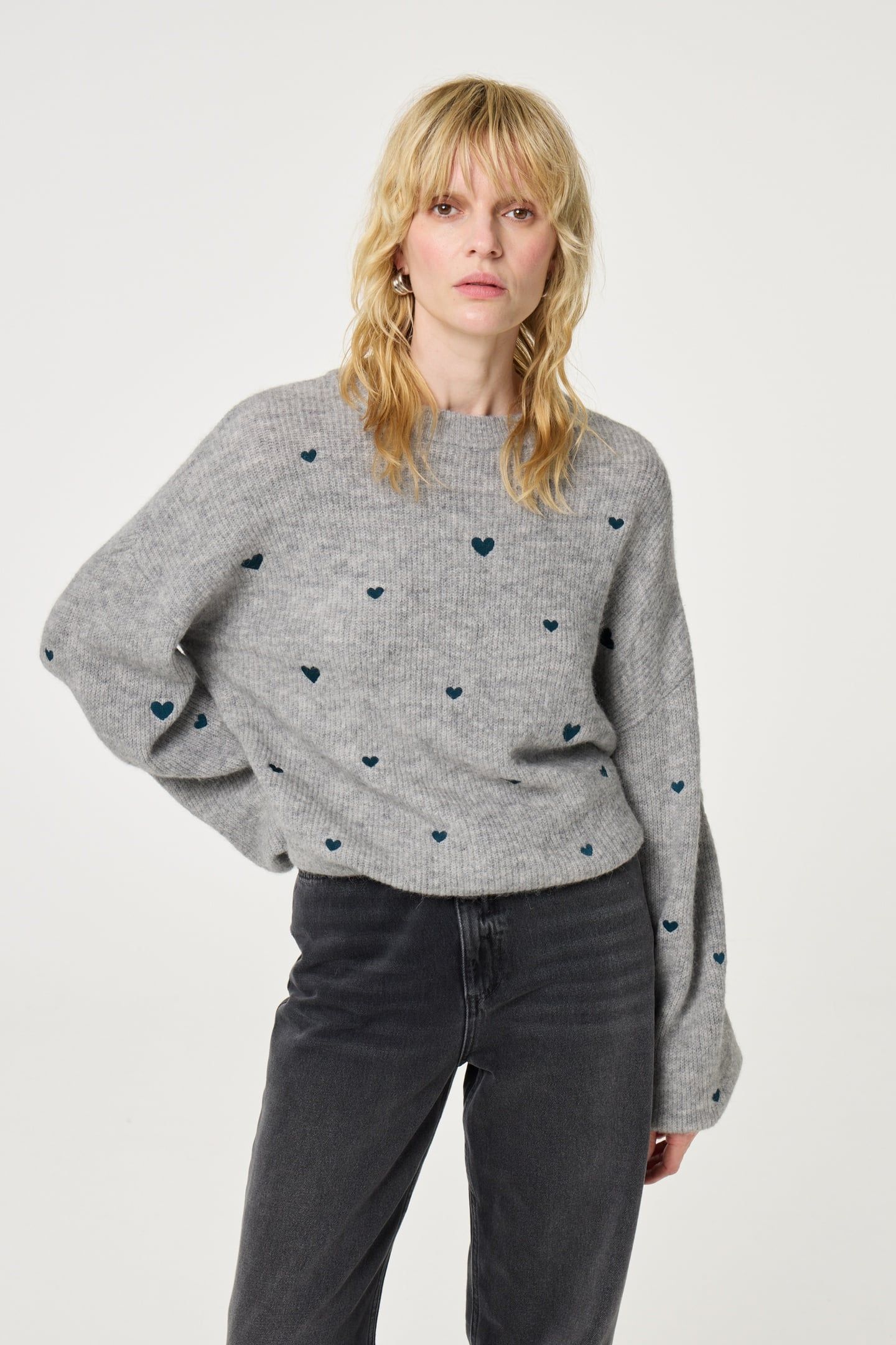 LIDIA PULLOVER GREY MELANGE 1