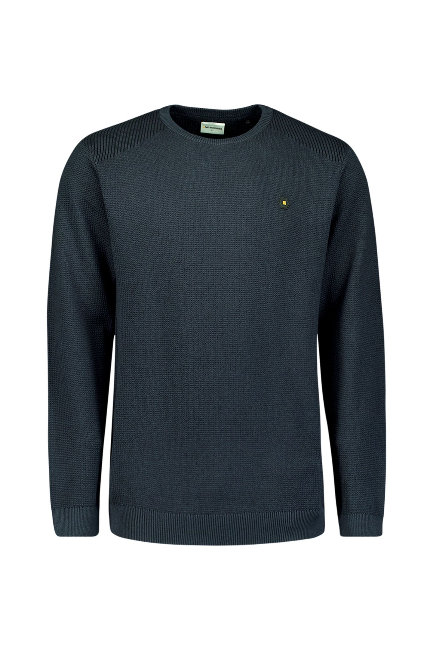 PULLOVER CREWNECK PLATED STRUCTURE KNIT NIGHT 5
