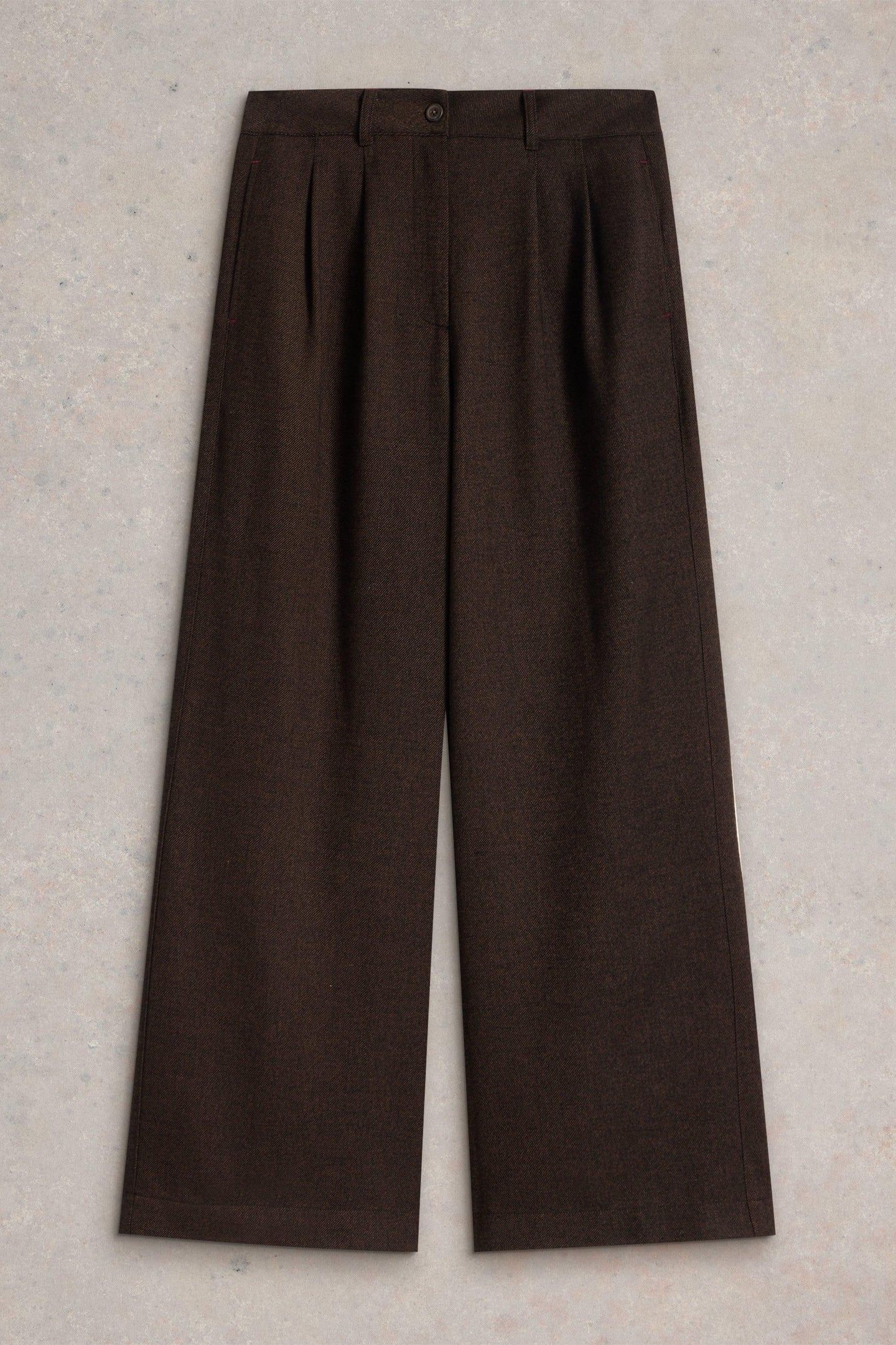SASHA TWEEDY WIDE LEG TROUSER BROWN MULTI 4