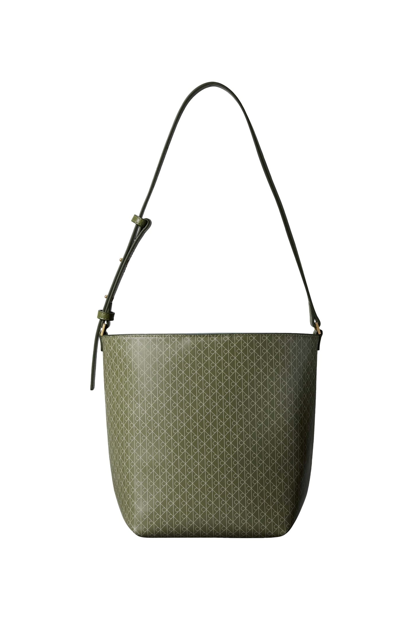 EMBLEM AOP MEDIUM BUCKET BAG OLIVINE AOP 1