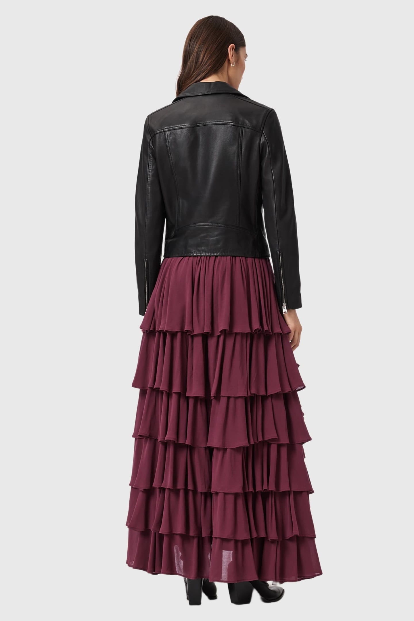 CAVARLY MAXI SKIRT TAWNY PORT RED 5