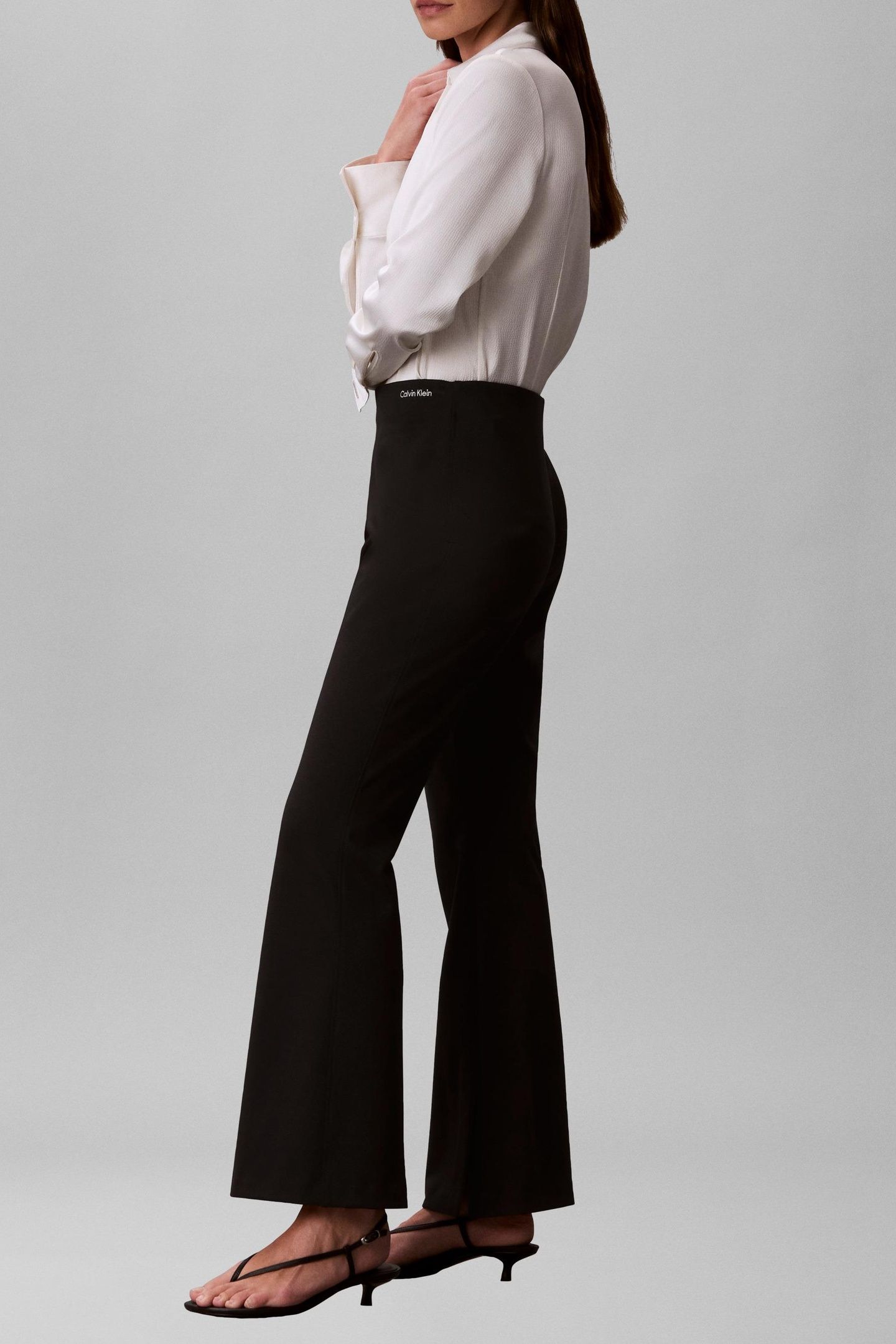 PONTE TAILORED FLARE TROUSER BLACK 3