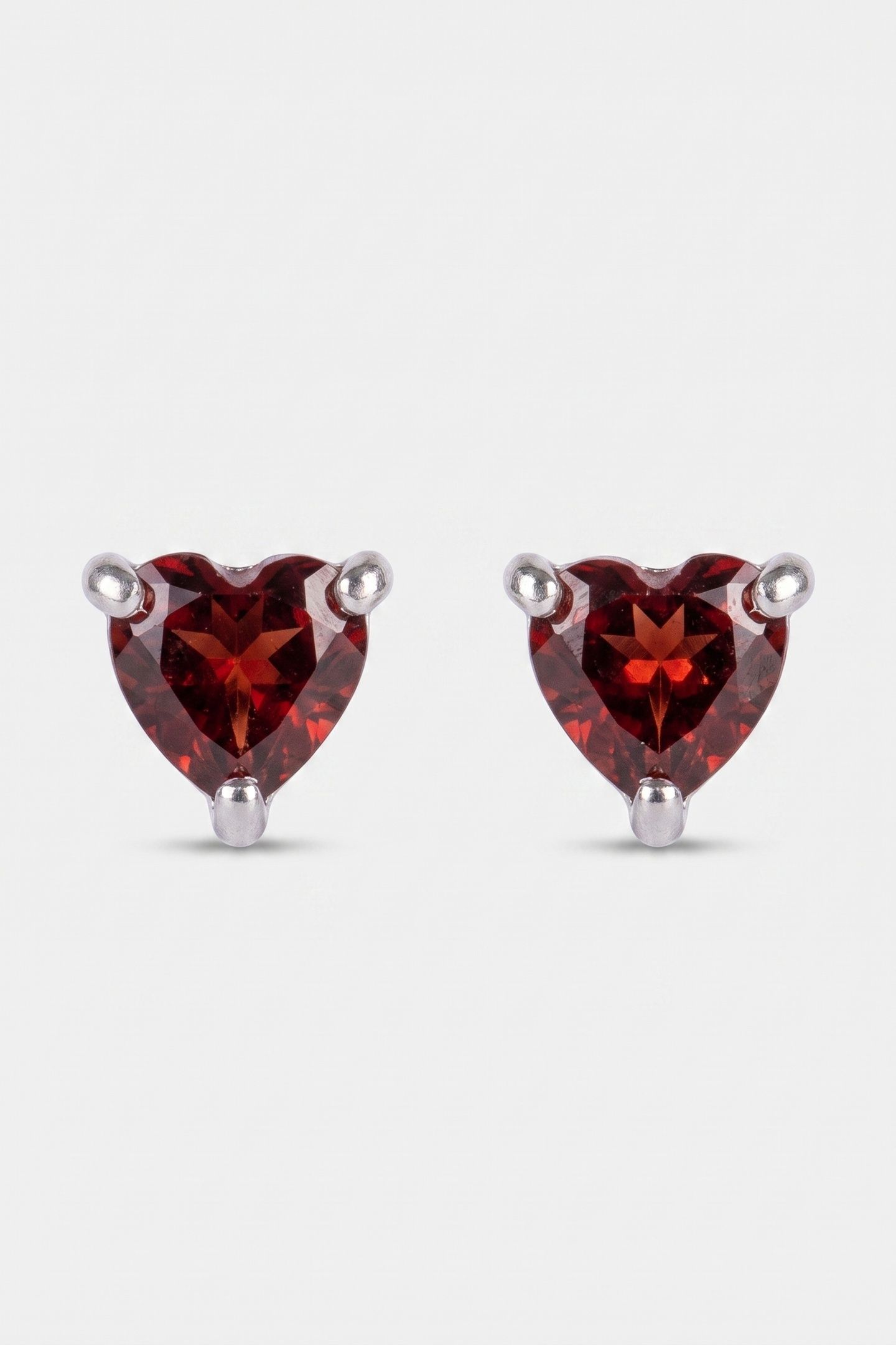 RED HEART OHRRINGE SILVER 4