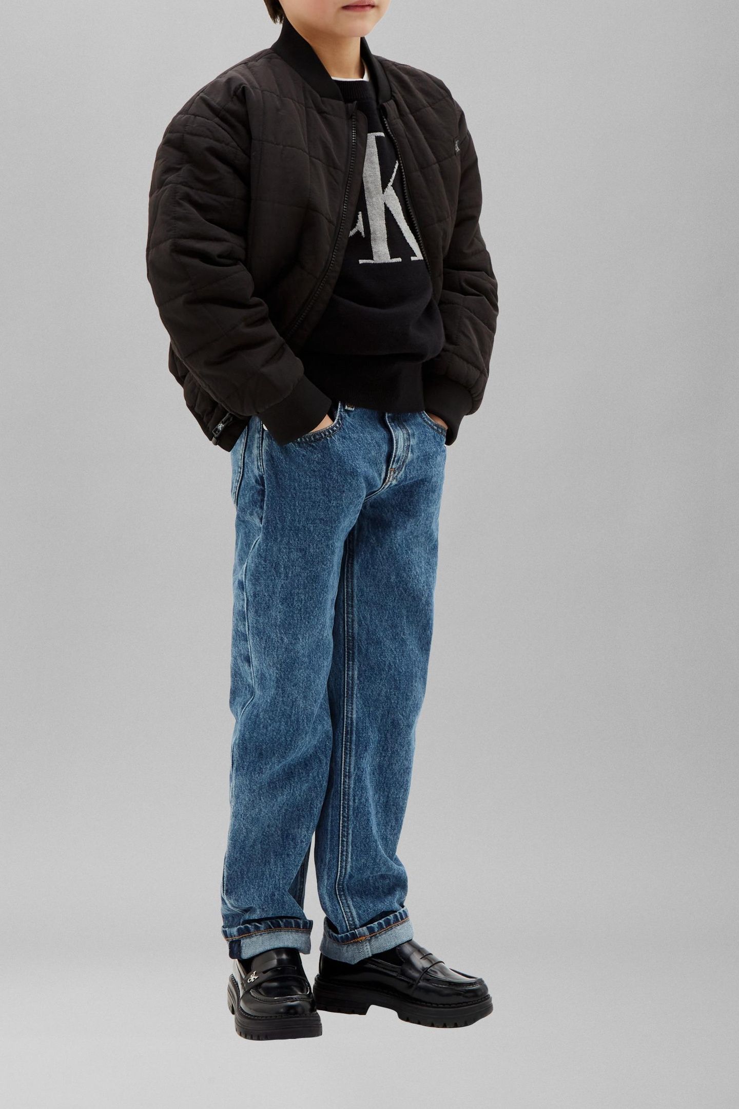 BOYS MONOGRAM REGULAR SWEATER BLACK 2