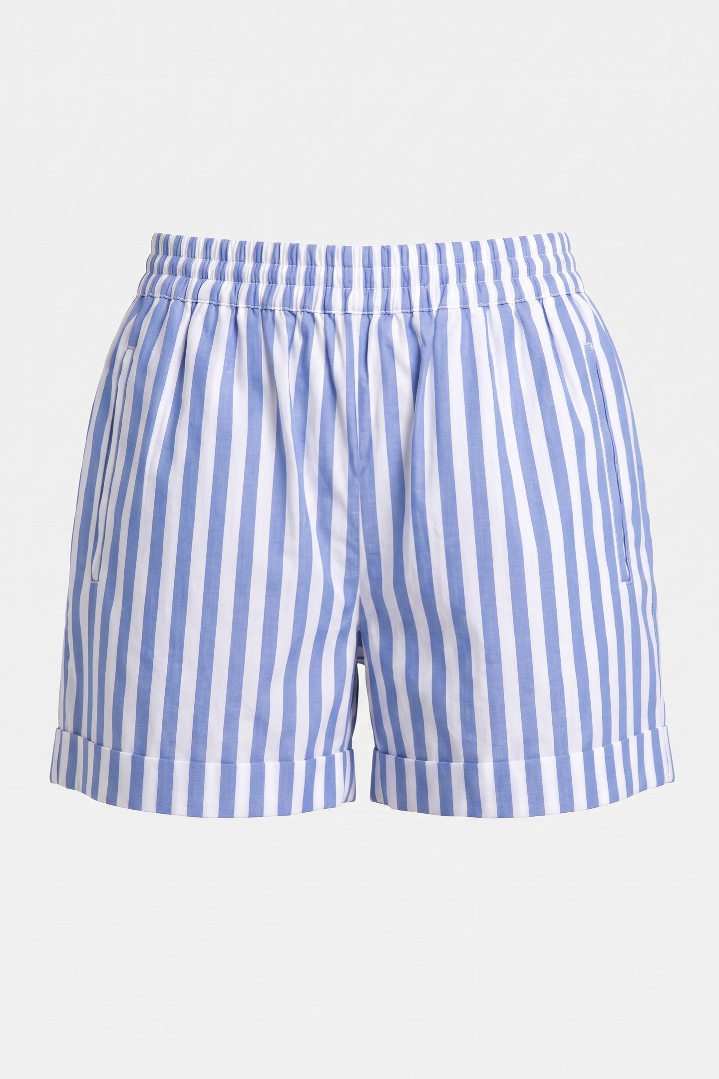 STRIPED COTTON SHORTS SKYWAY BLUE 3