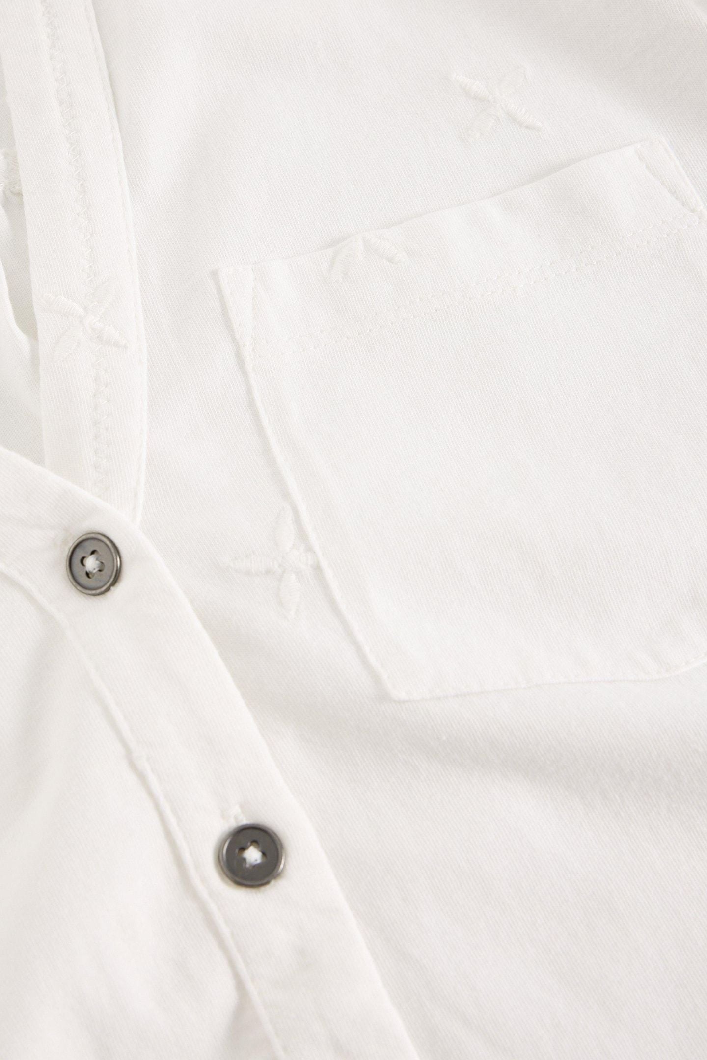 ANNIE EMB LONGLINE SHIRT BRILLIANT WHITE 6