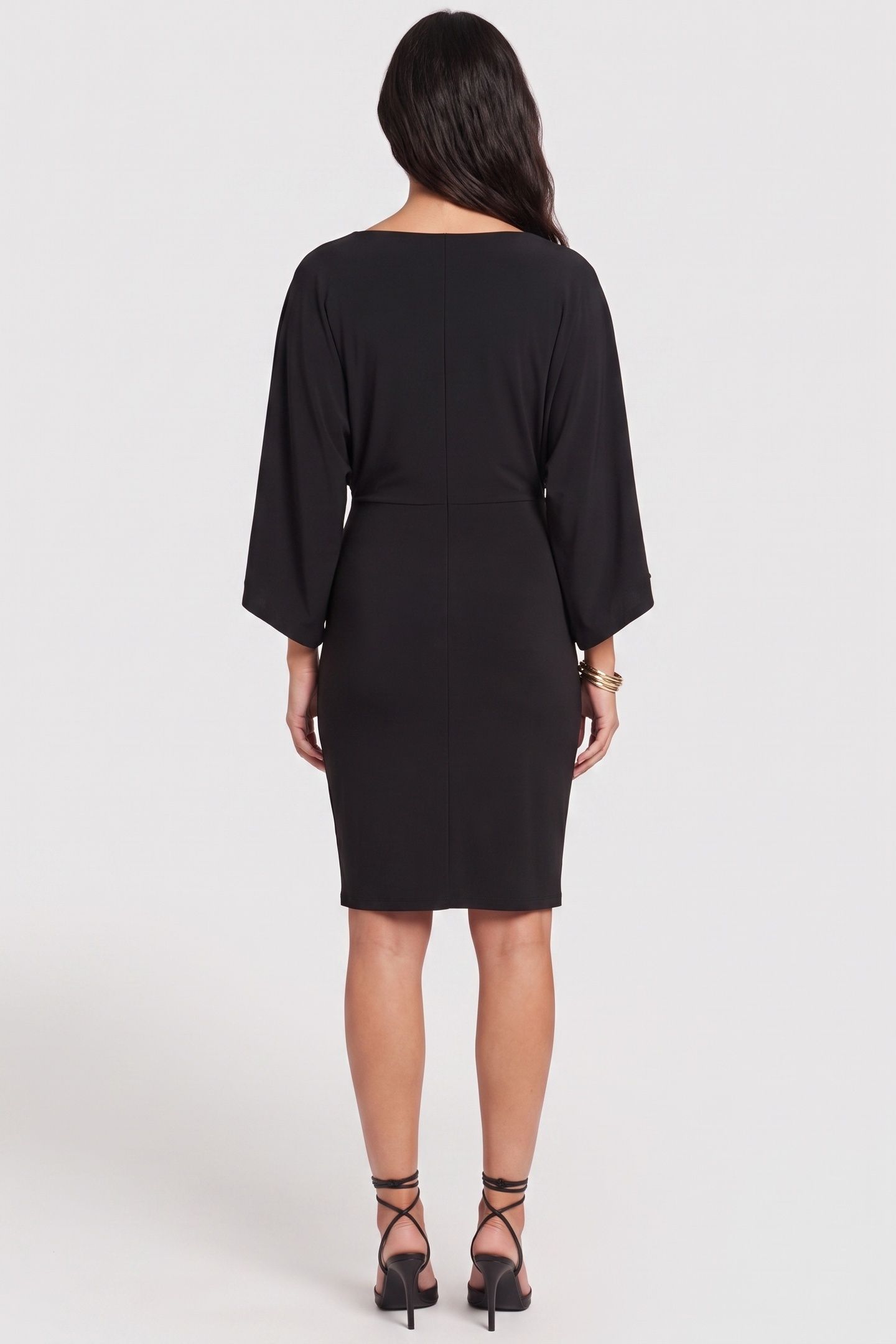 TRINITY POLY INTERLOCK DRESS BLACK 2