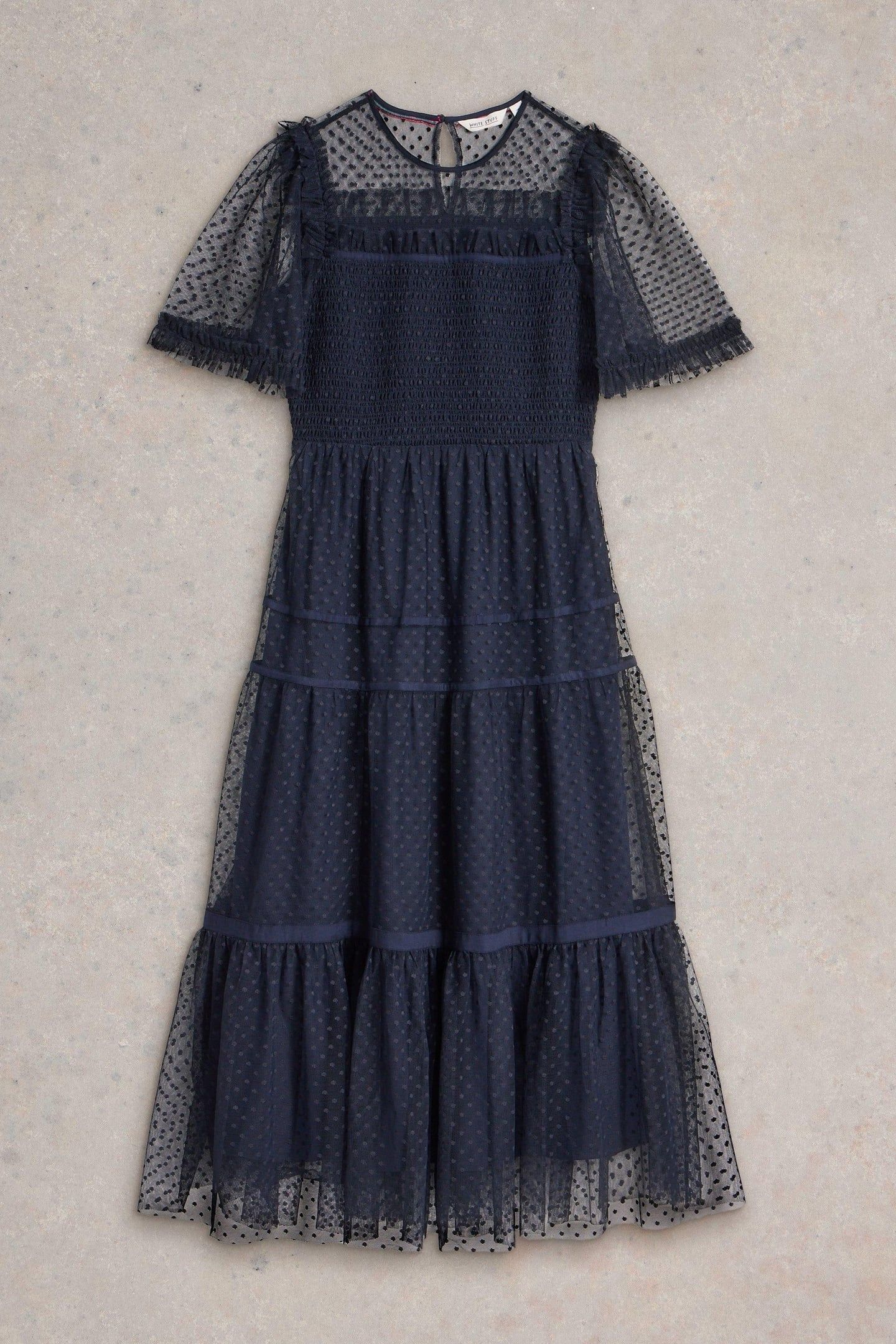 NOVA TULLE DRESS NAVY MULTI 4