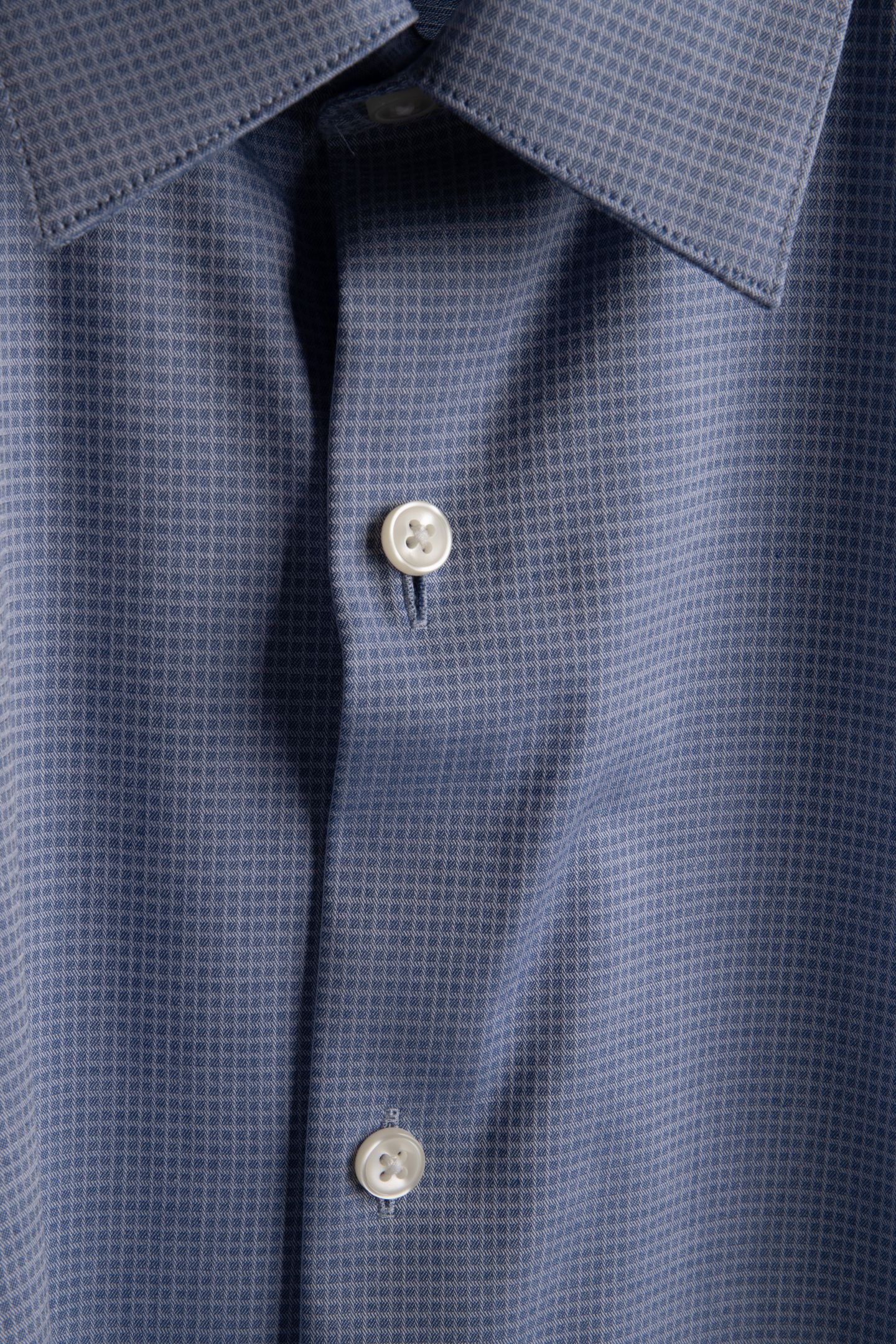 SLIM MULTI COTTON SHIRT NAVY 4