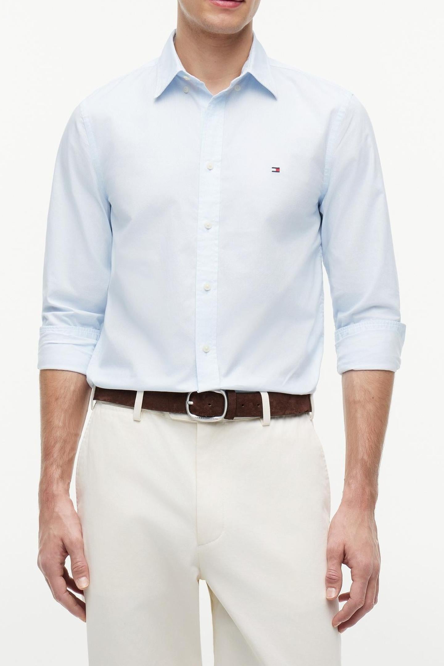 FLEX POPLIN SMALL PRINT SHIRT SWEET BLUE/ALLOVER 1