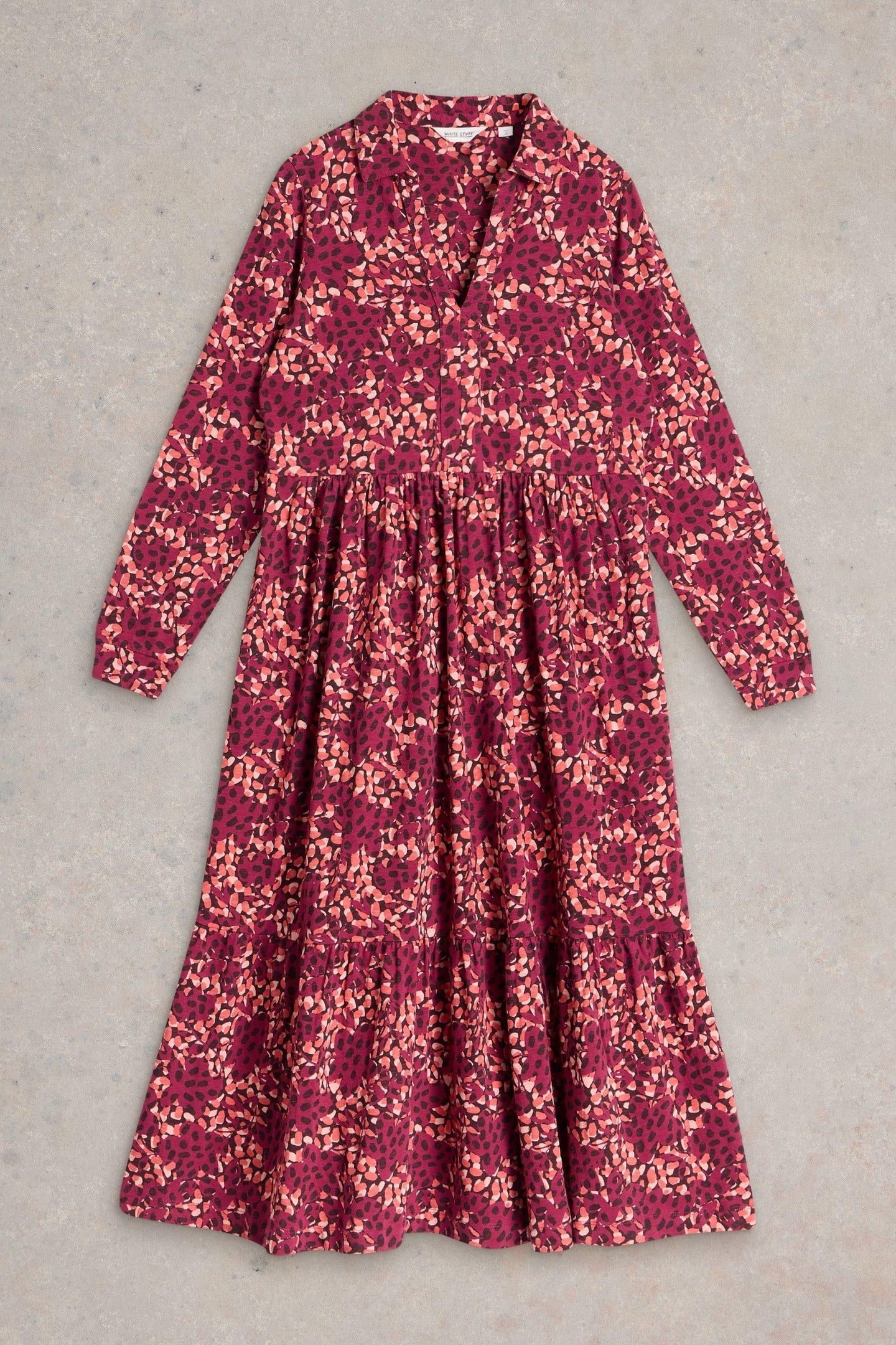 AIMEE JERSEY DRESS PLUM MULTI 5