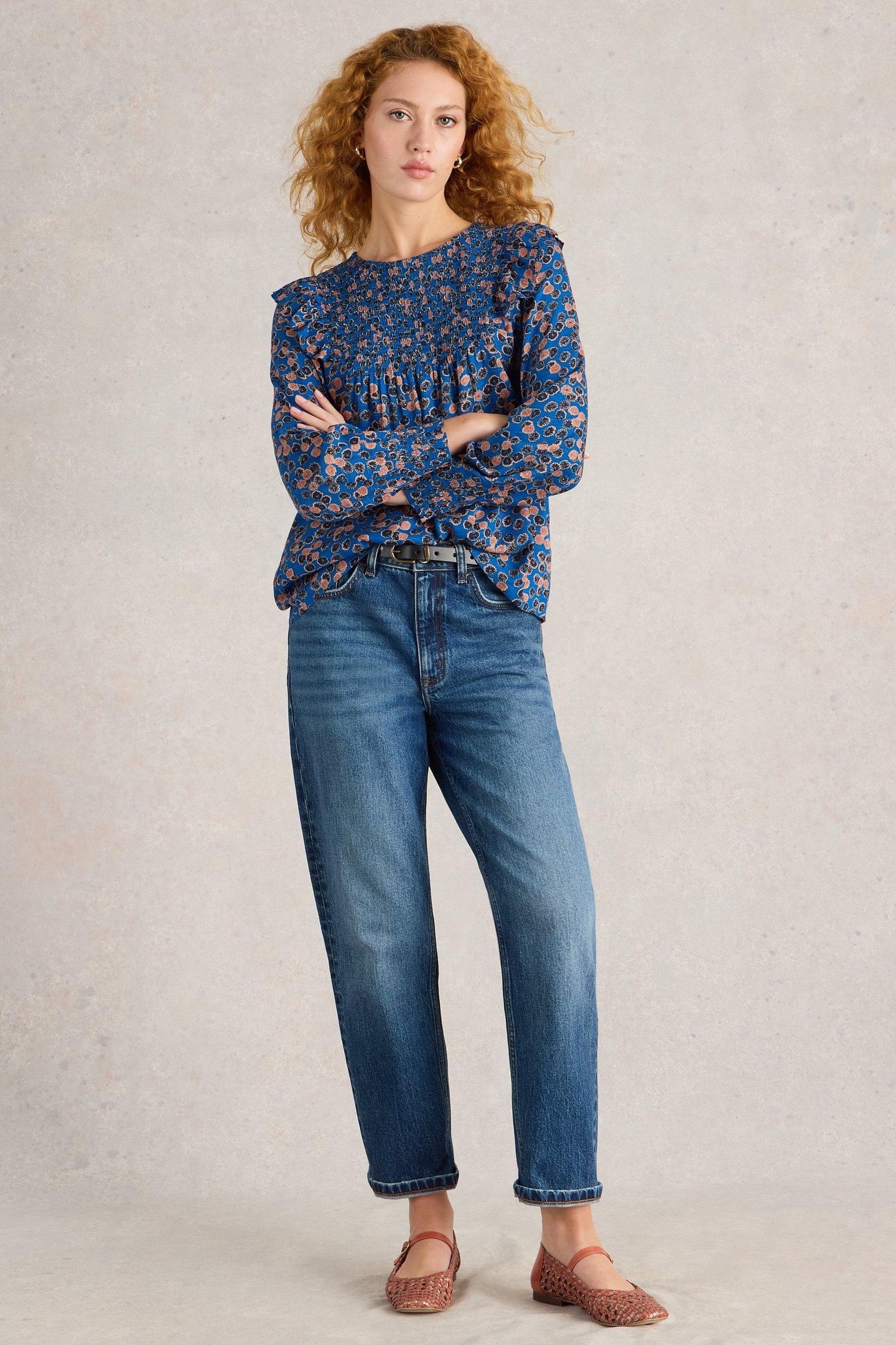 SYLVIE TOP BLUE PRINT 1