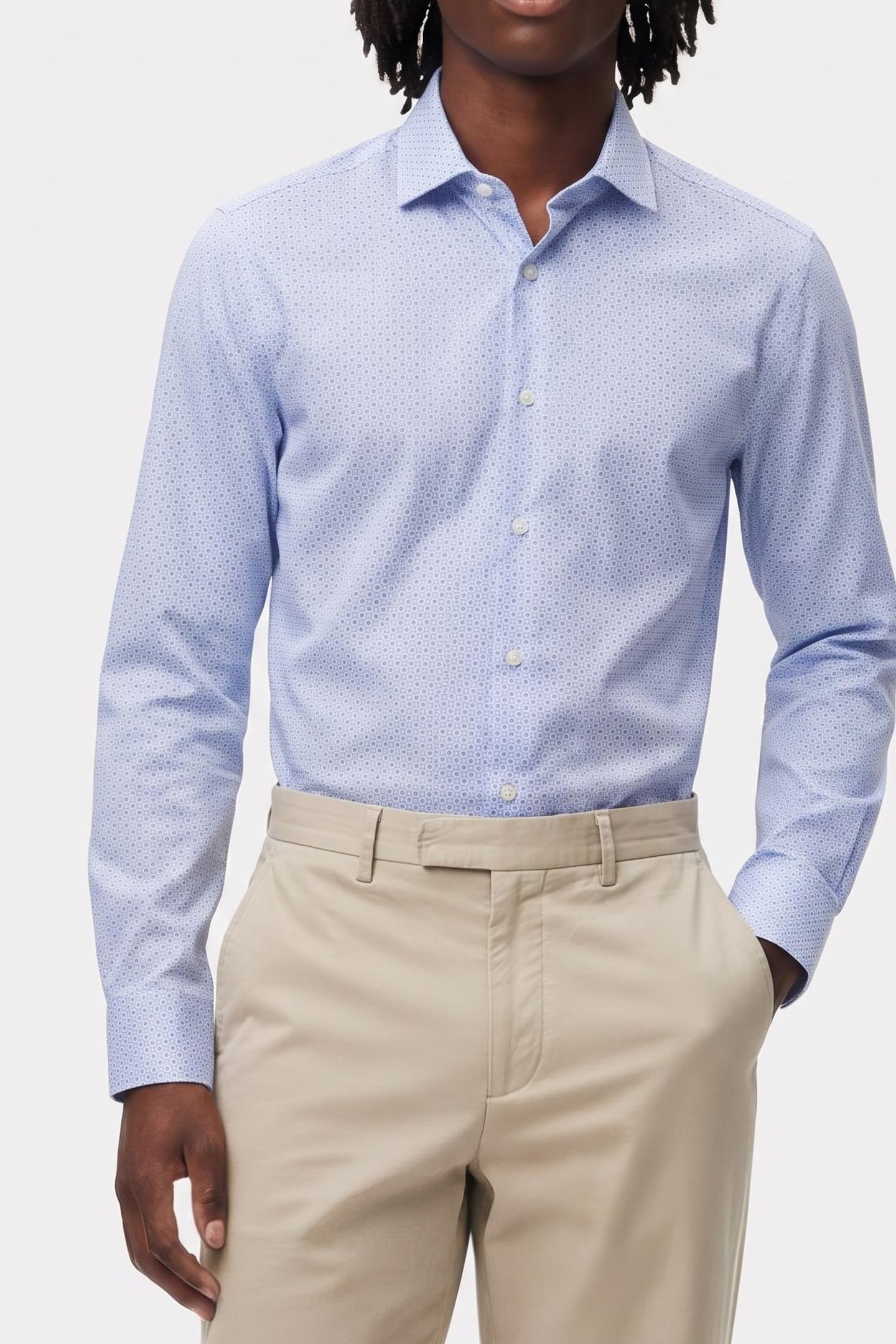 SLIM COLLAR SHIRT BLUE MULTI 1