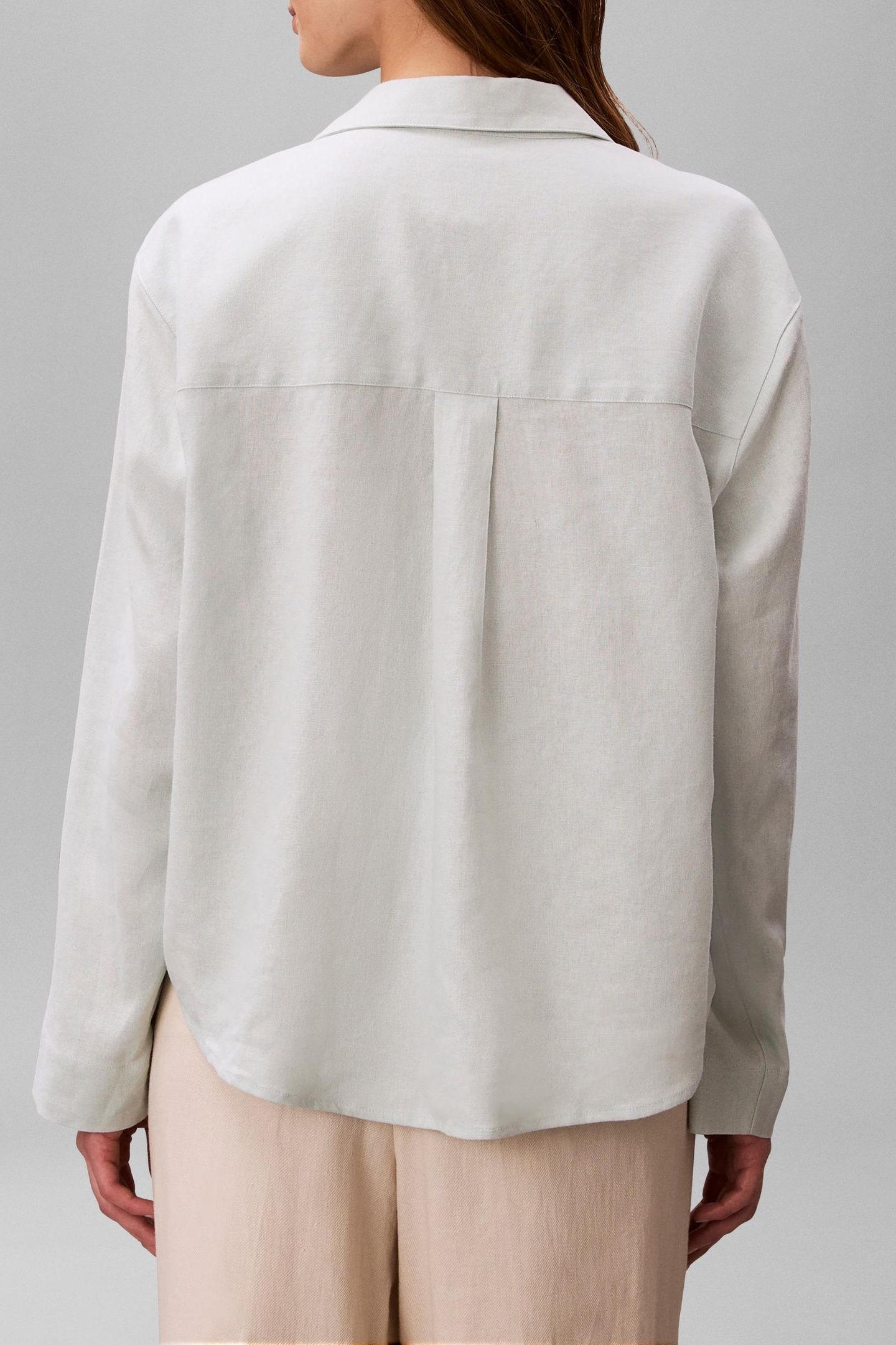 LINEN LS SHIRT PALE MEADOW 2