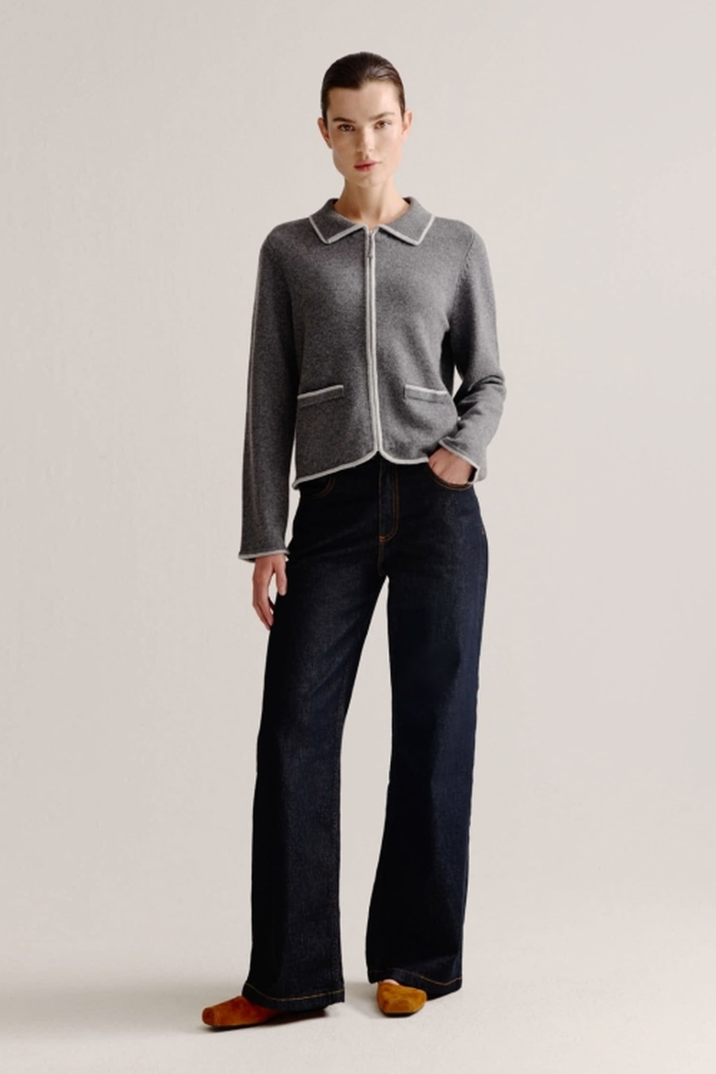 LISE CARDIGAN ANTHRACITE 1