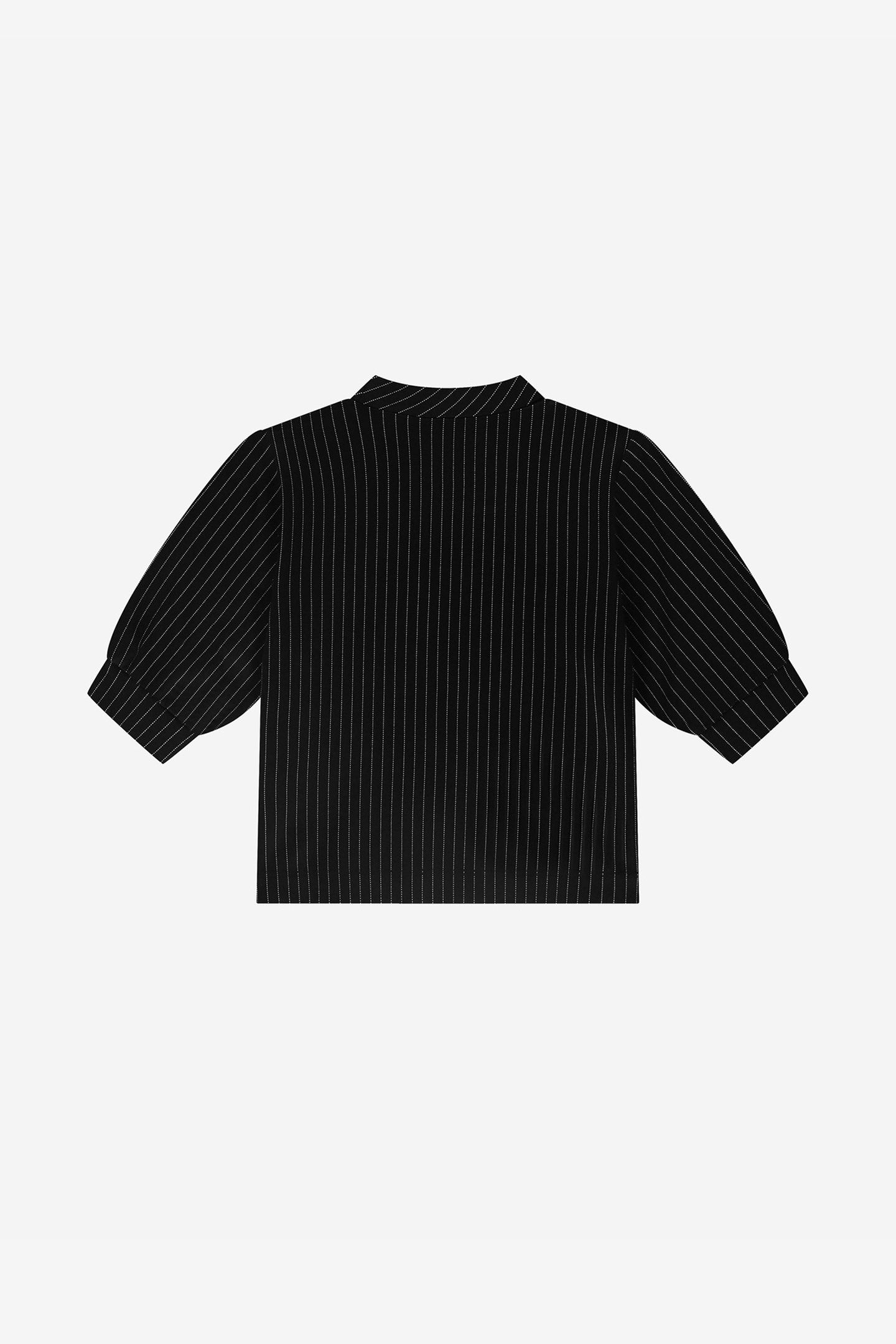 JANE PINSTRIPE TOP BLACK 2