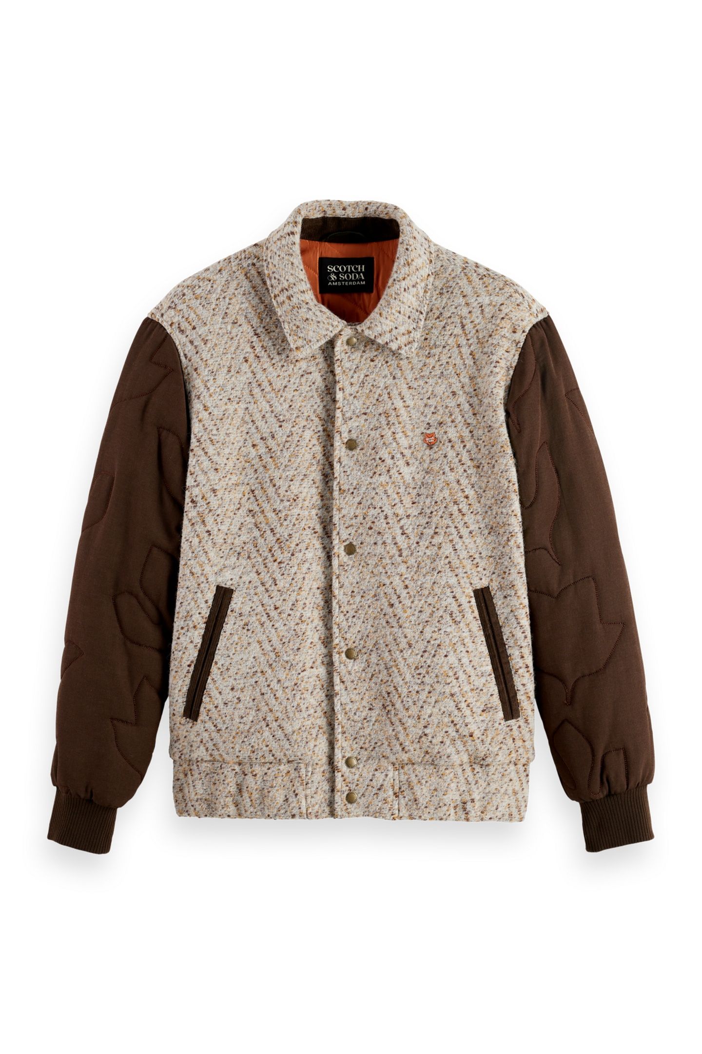 VARSITY SPORTS JACKET TAUPE MELANGE 3