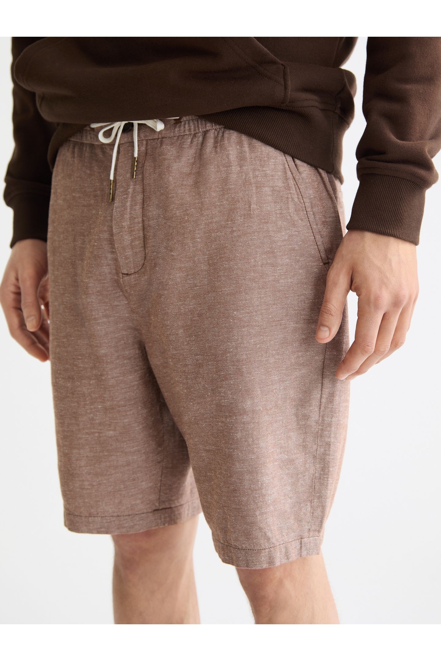 SEASONAL CORE - FAVE - COTTON LINEN BERMUDA SOFT SILT 4