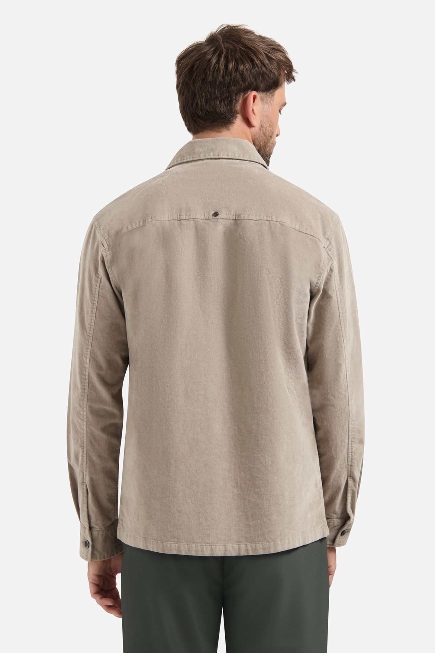 OVERSHIRT BUTTONS TWILL STRETCH CLAY 2
