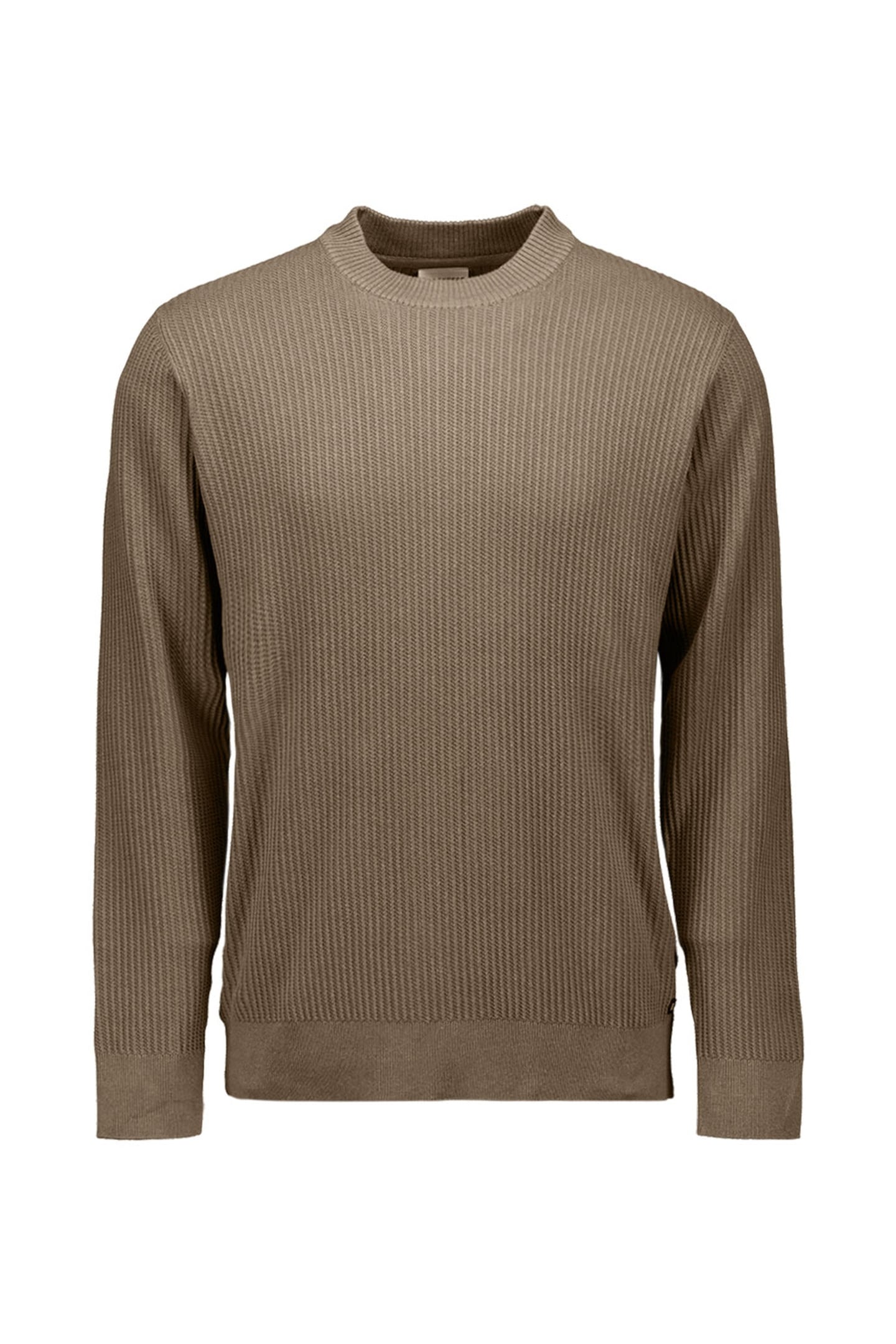 PULLOVER CREWNECK RIB TAUPE 1