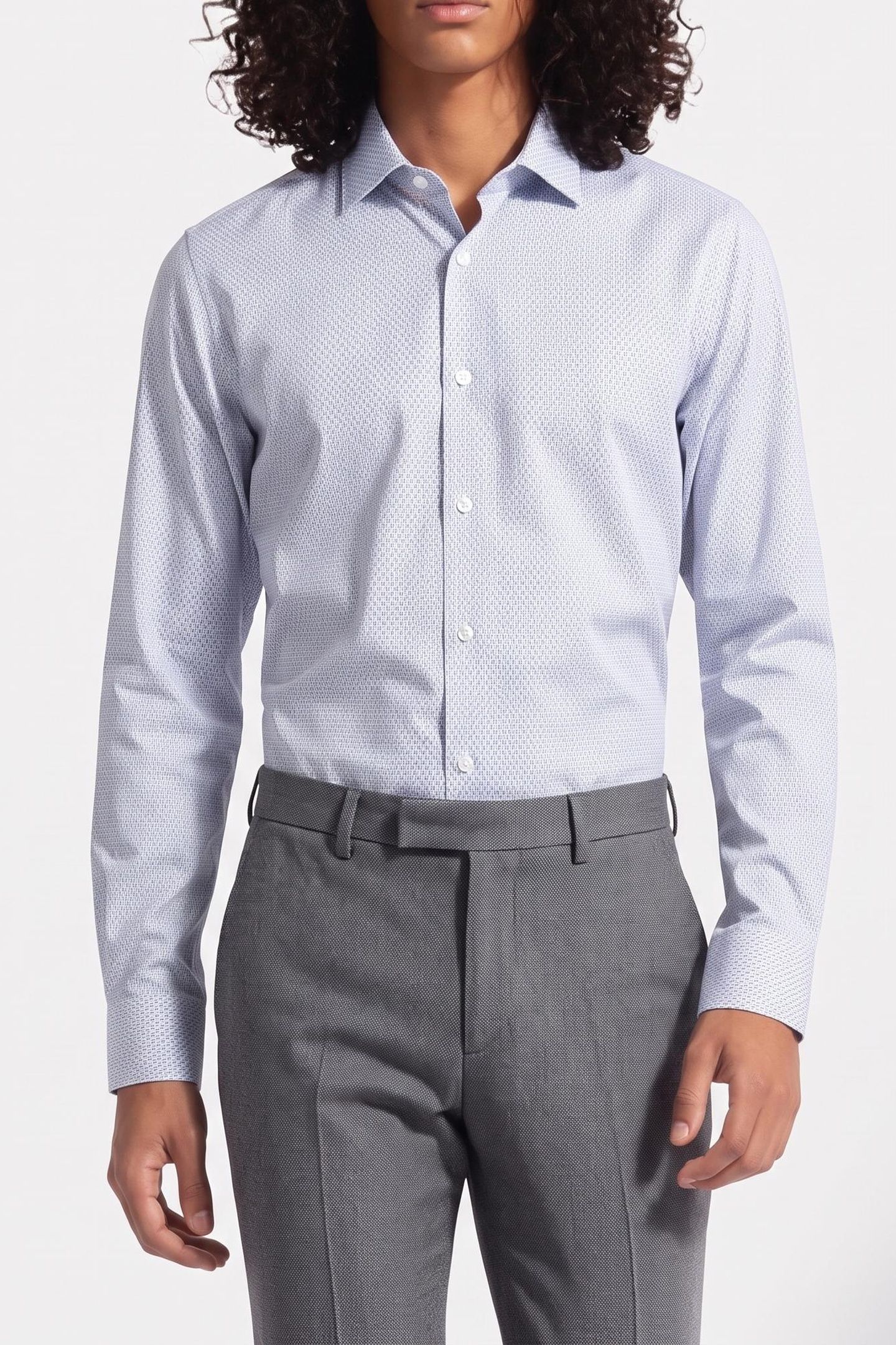 SLIM ESSENTIAL POPLIN SHIRT BLUE 1