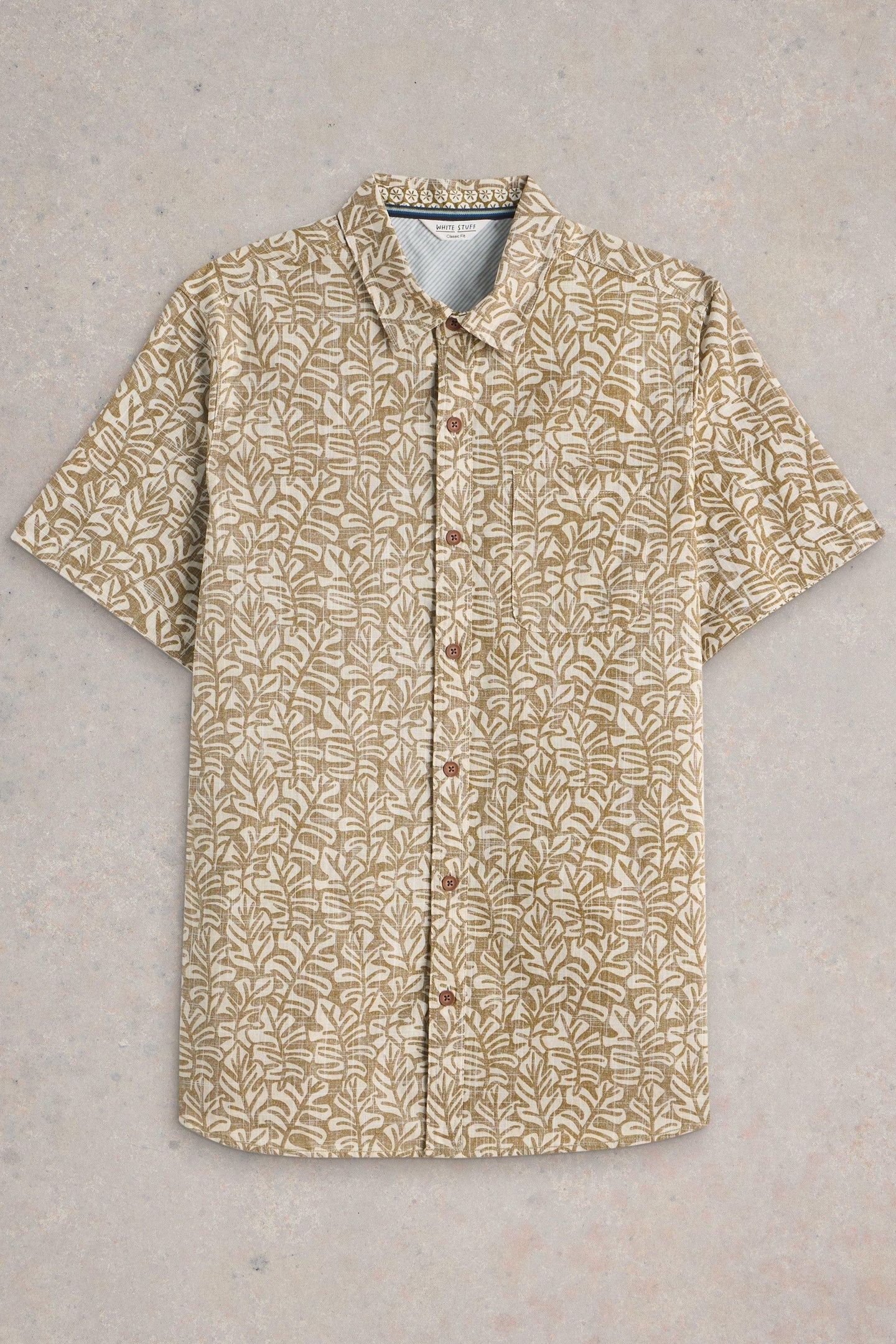 FINSBURY LEAF PRINTED SHIRT GREEN PRINT 4