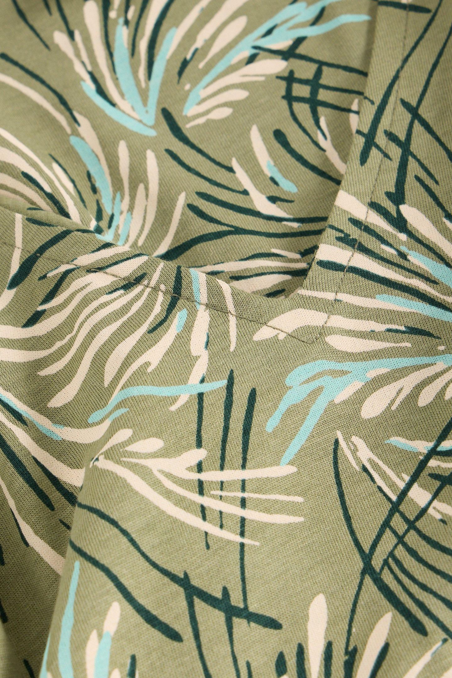 LEAH JERSEY DRESS GREEN PRINT 6