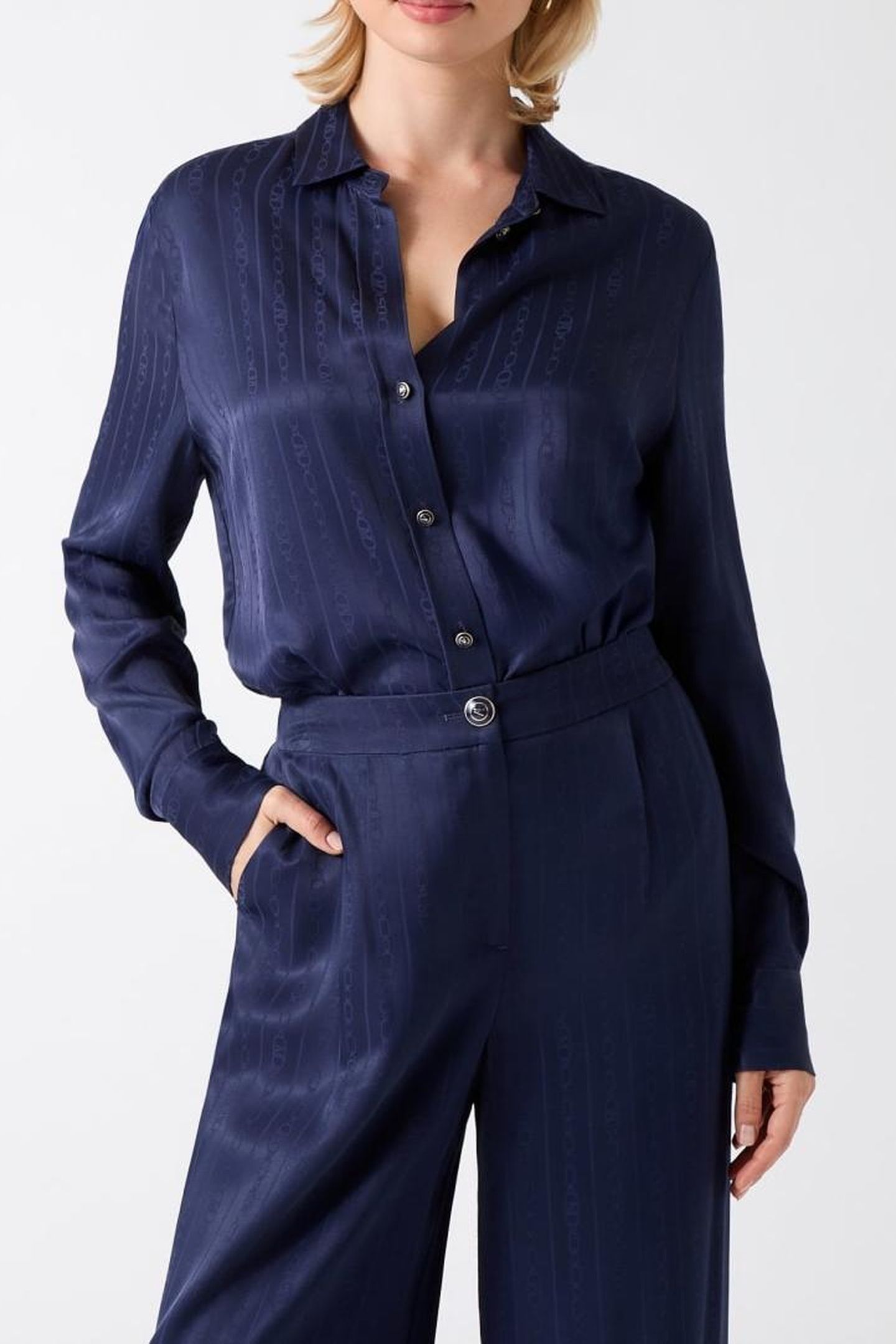 MELISSA SHIRT NAVY MONOGRAM JACQAU 7