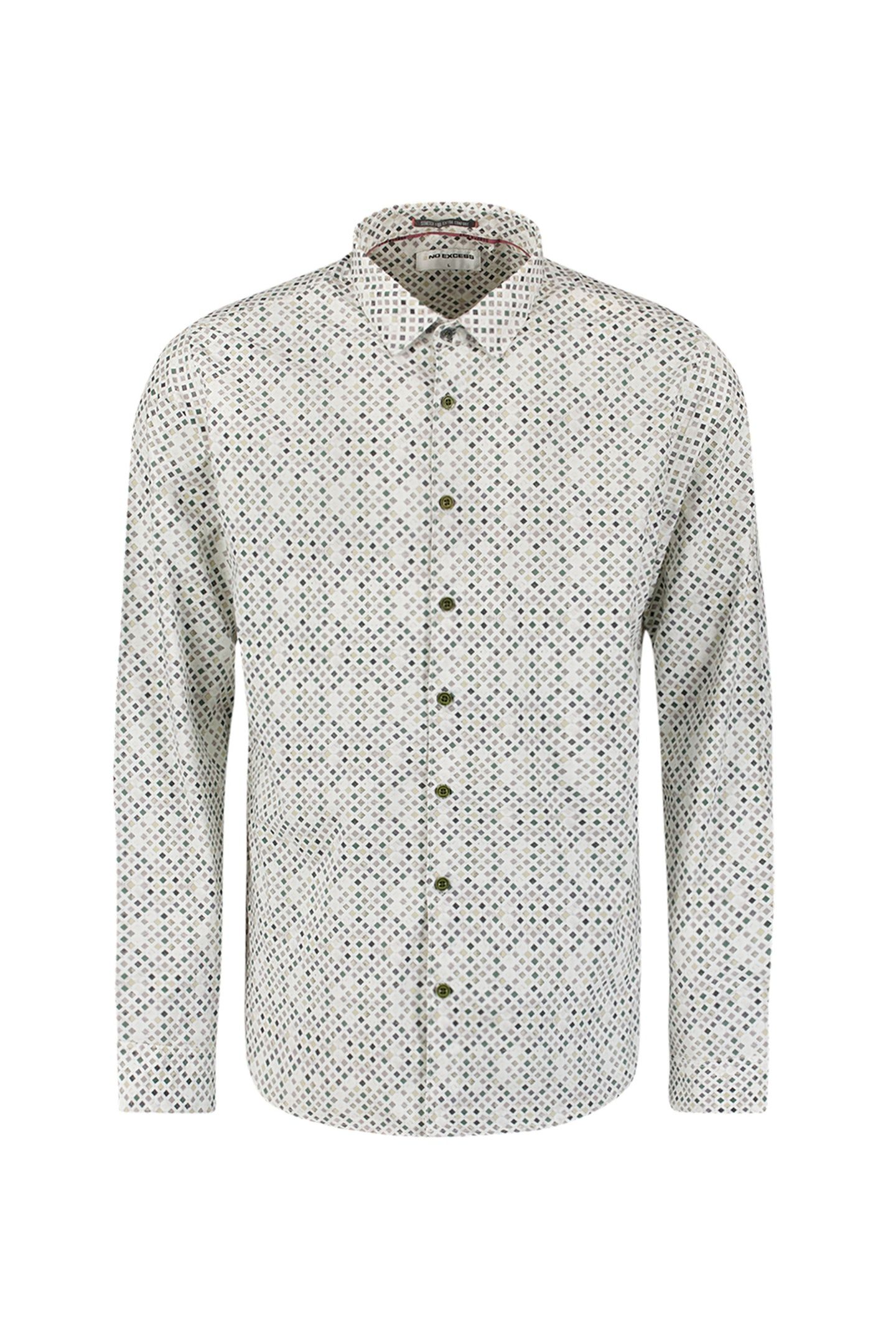 SHIRT STRETCH ALLOVER PRINTED DARK GREEN 4