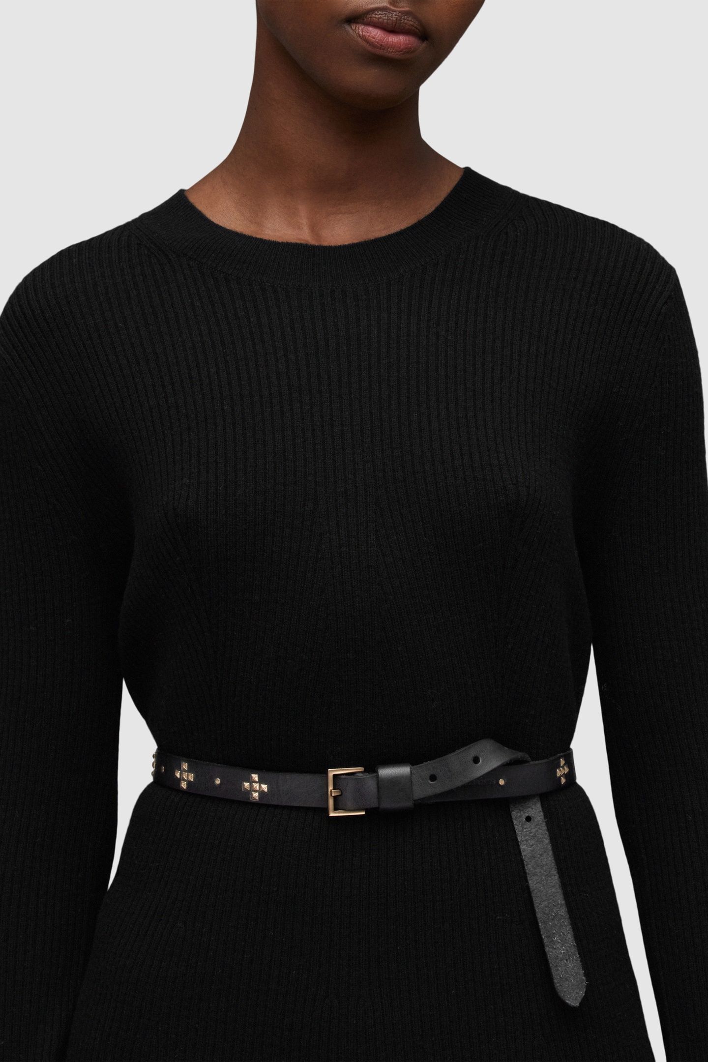 NOVA STUD SK BELT BLACK/WARM BRASS 1