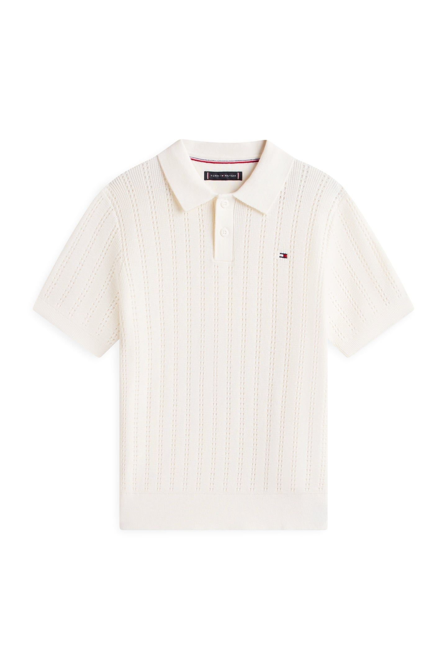 BOYS OPEN STITCH POLO SWEATER IVORY SILK 4