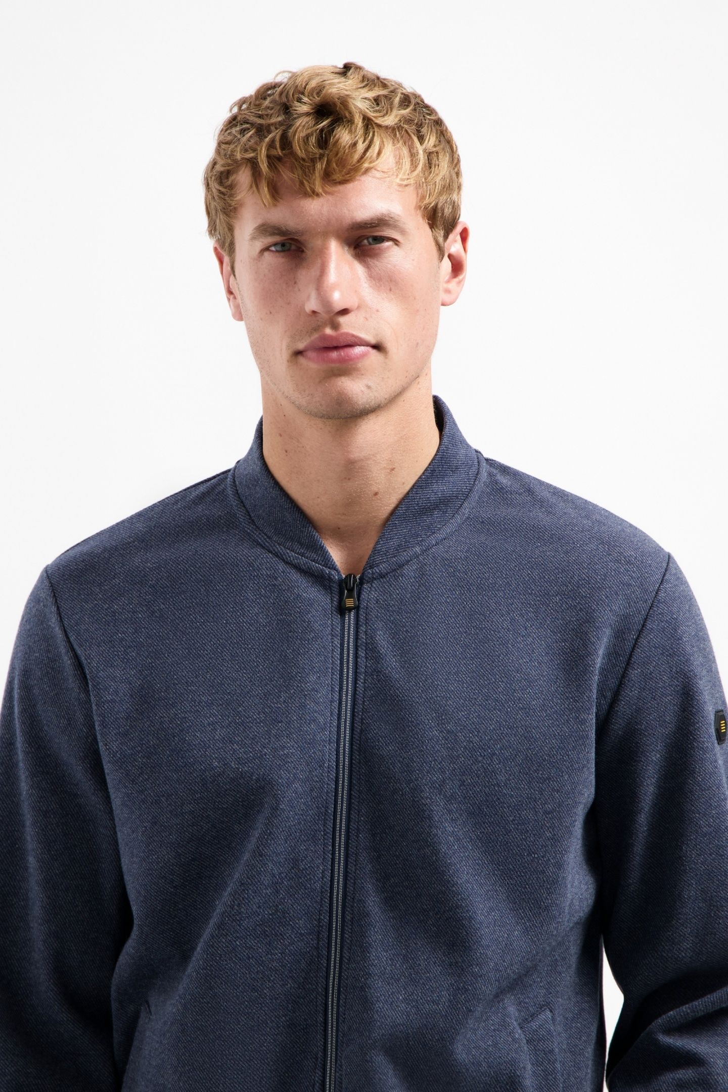 SWEATER FULL ZIP COLLEGE COLLAR TWILL RELIEF NIGHT 3