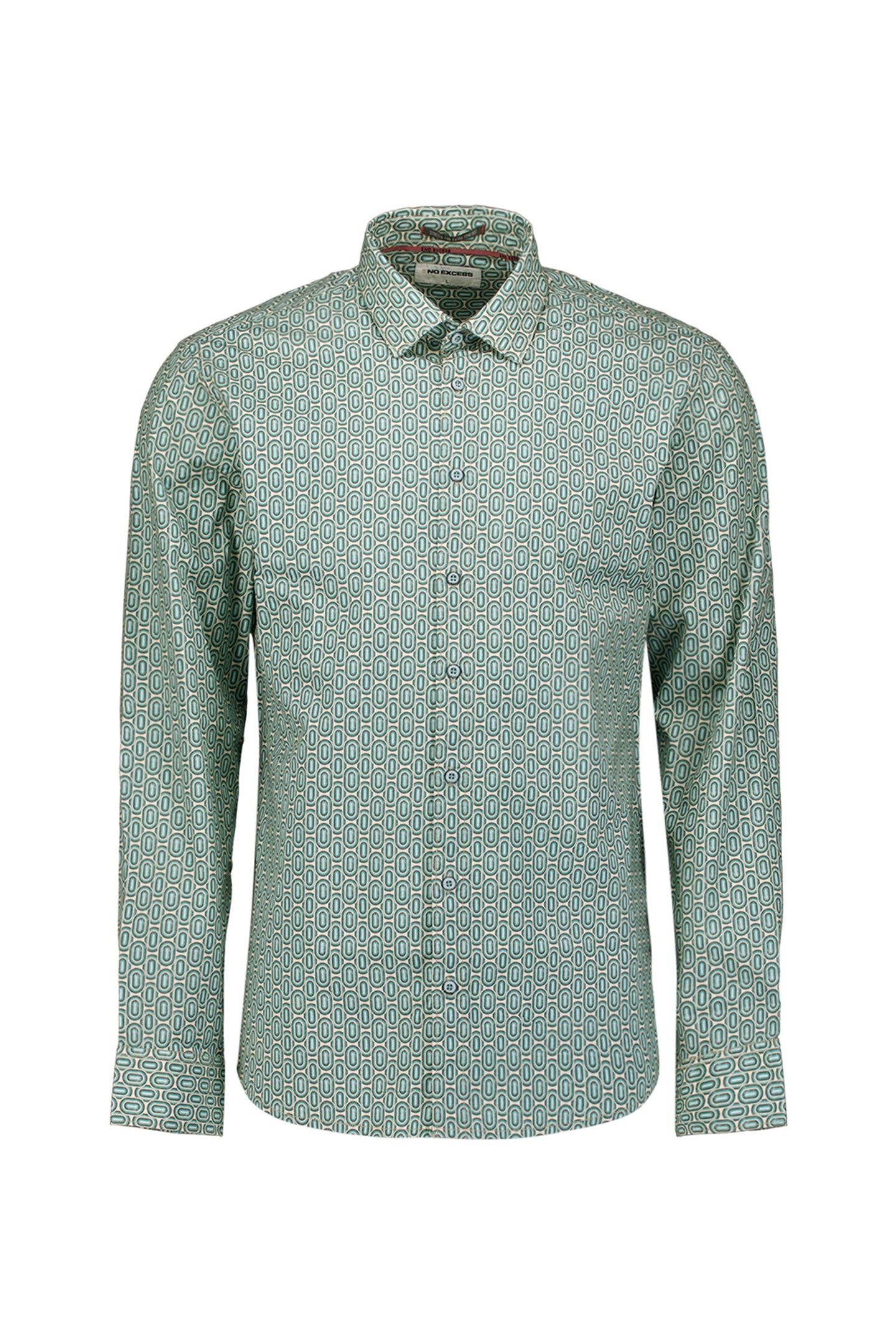 SHIRT STRETCH ALLOVER PRINTED SEABLUE 4
