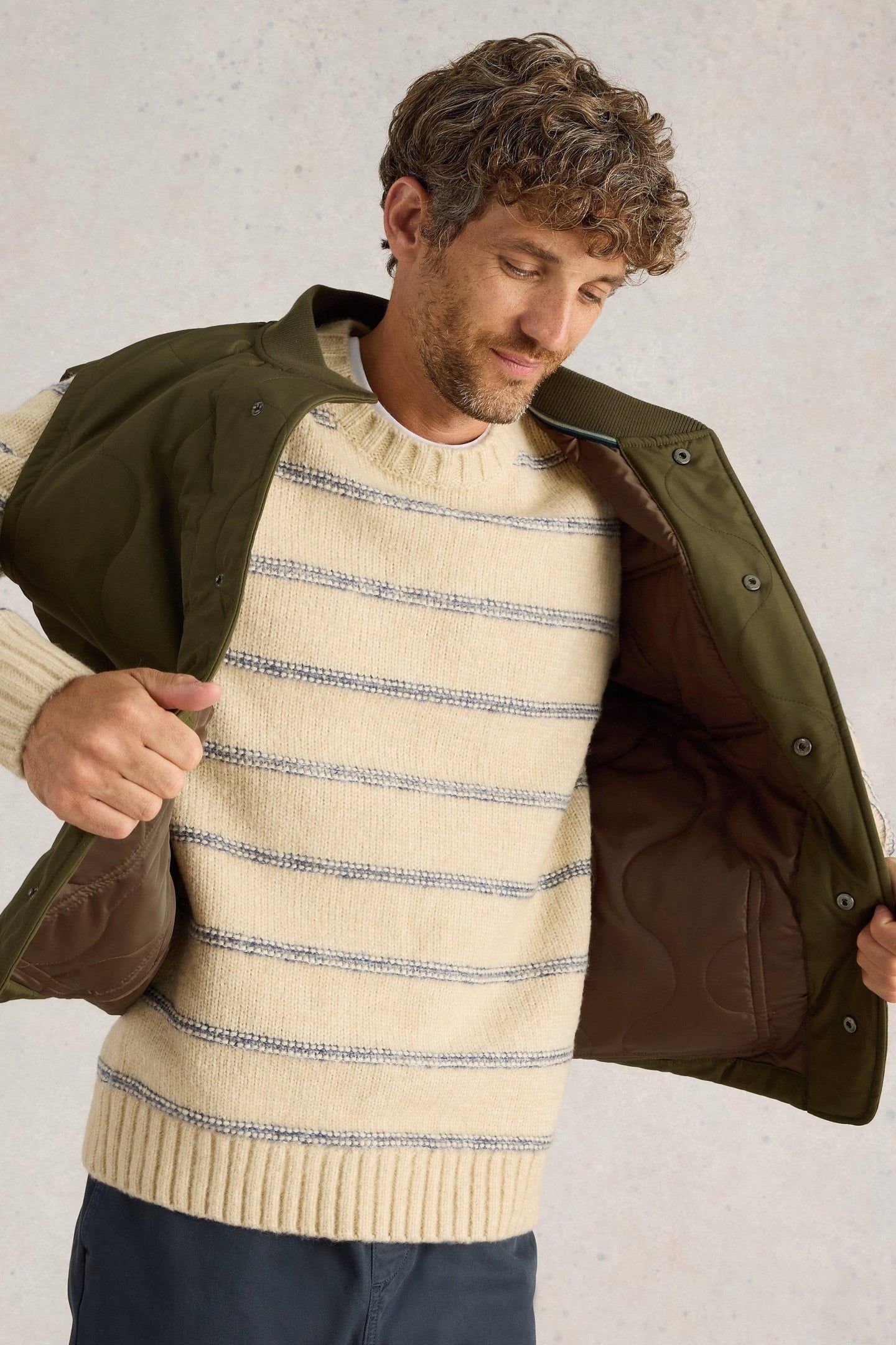 TENBY QUILTED GILET KHAKI GREEN 8