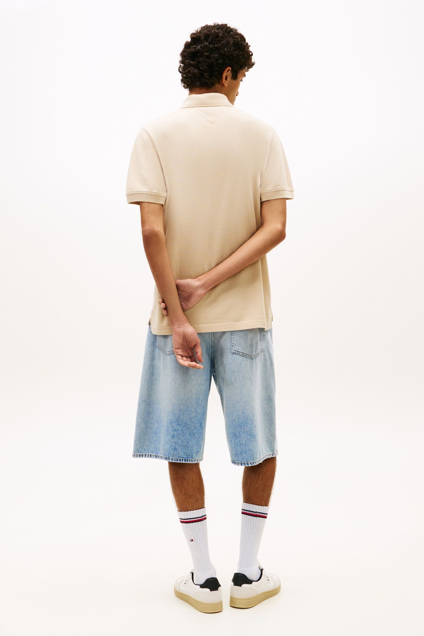 REGULAR ESSENTIAL POLO WHITE CLAY 3