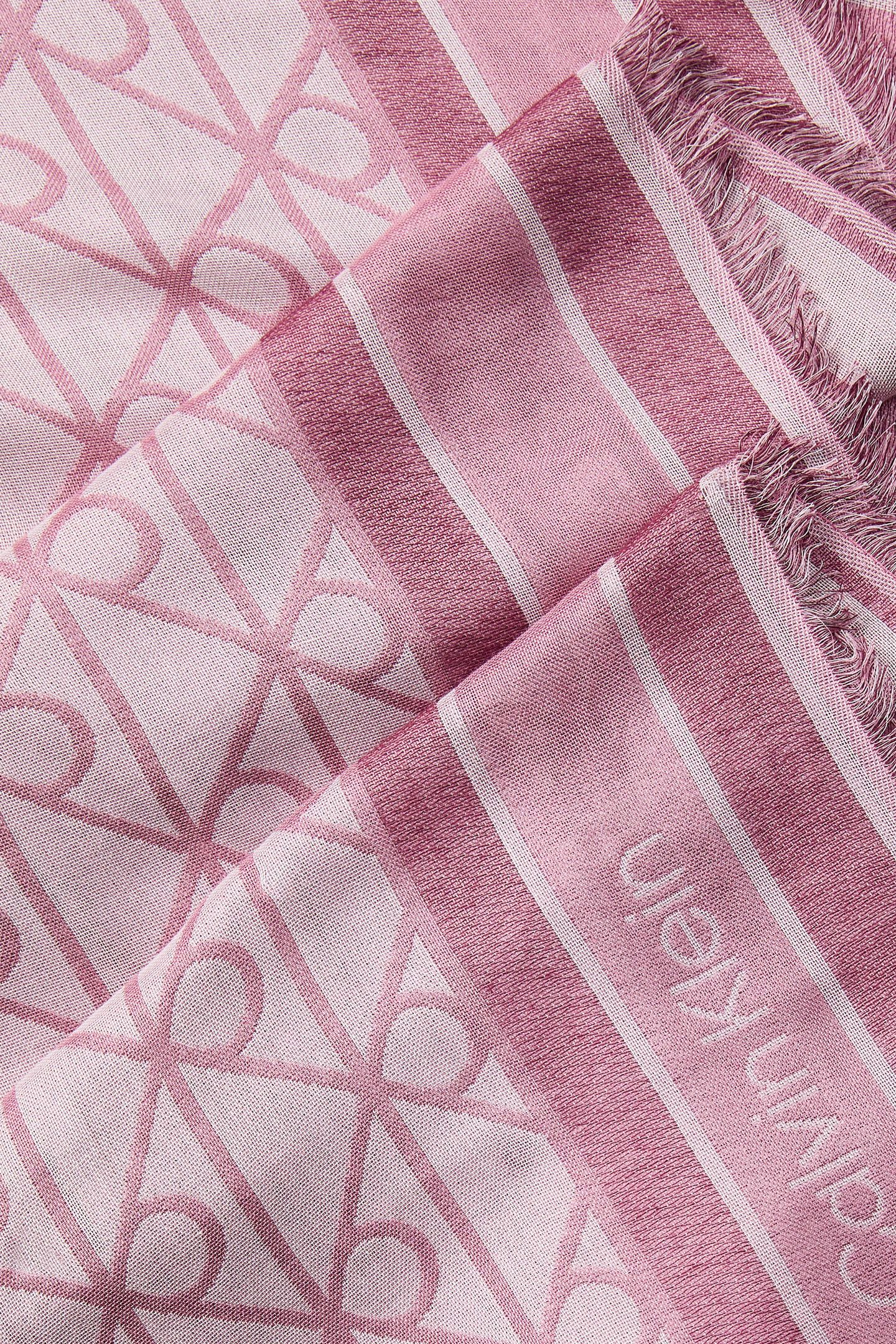 EMBLEM AOP JACQUARD SCARF CRADLE PINK 3