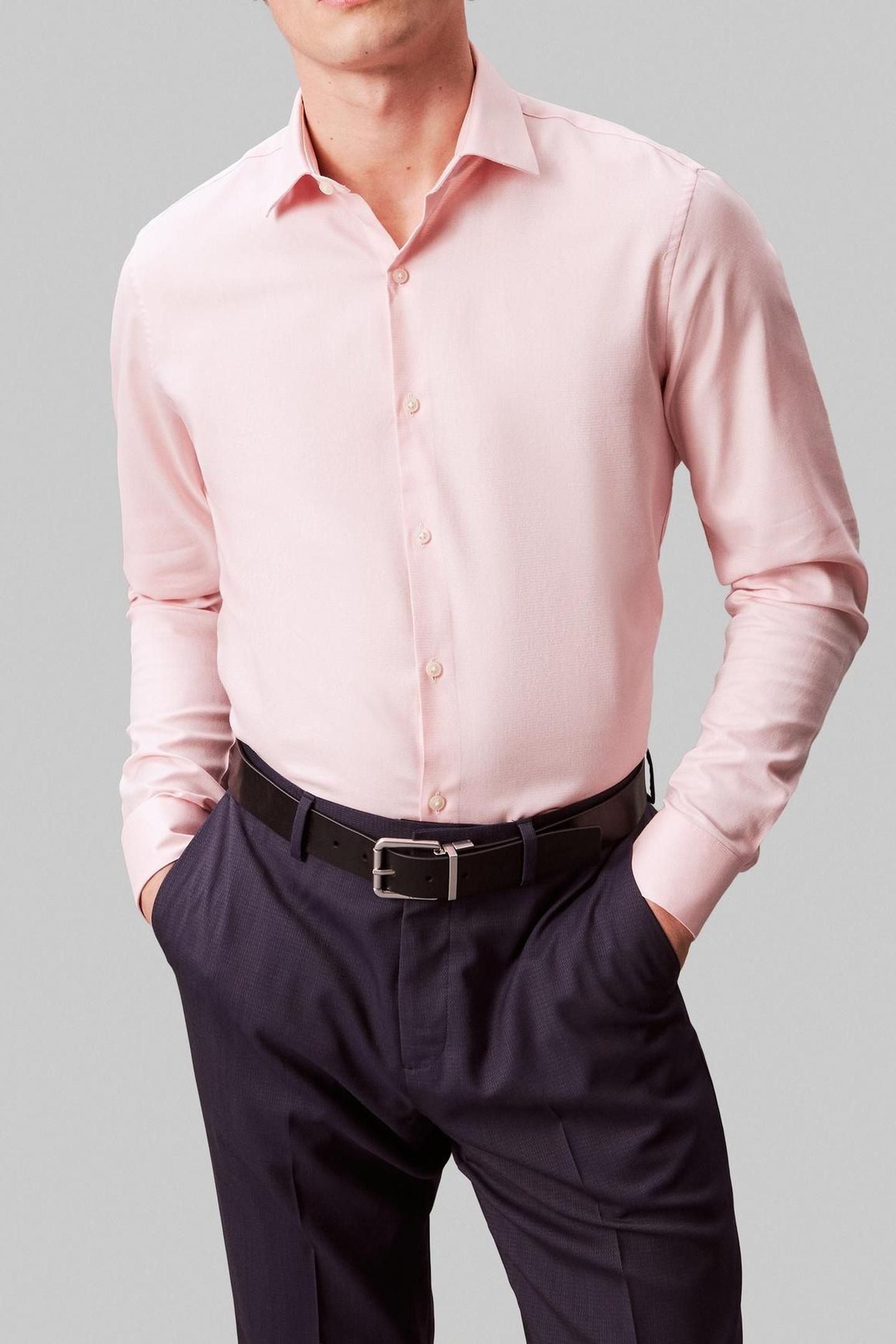 SLIM ESSENTIAL POPLIN SHIRT PINK 1