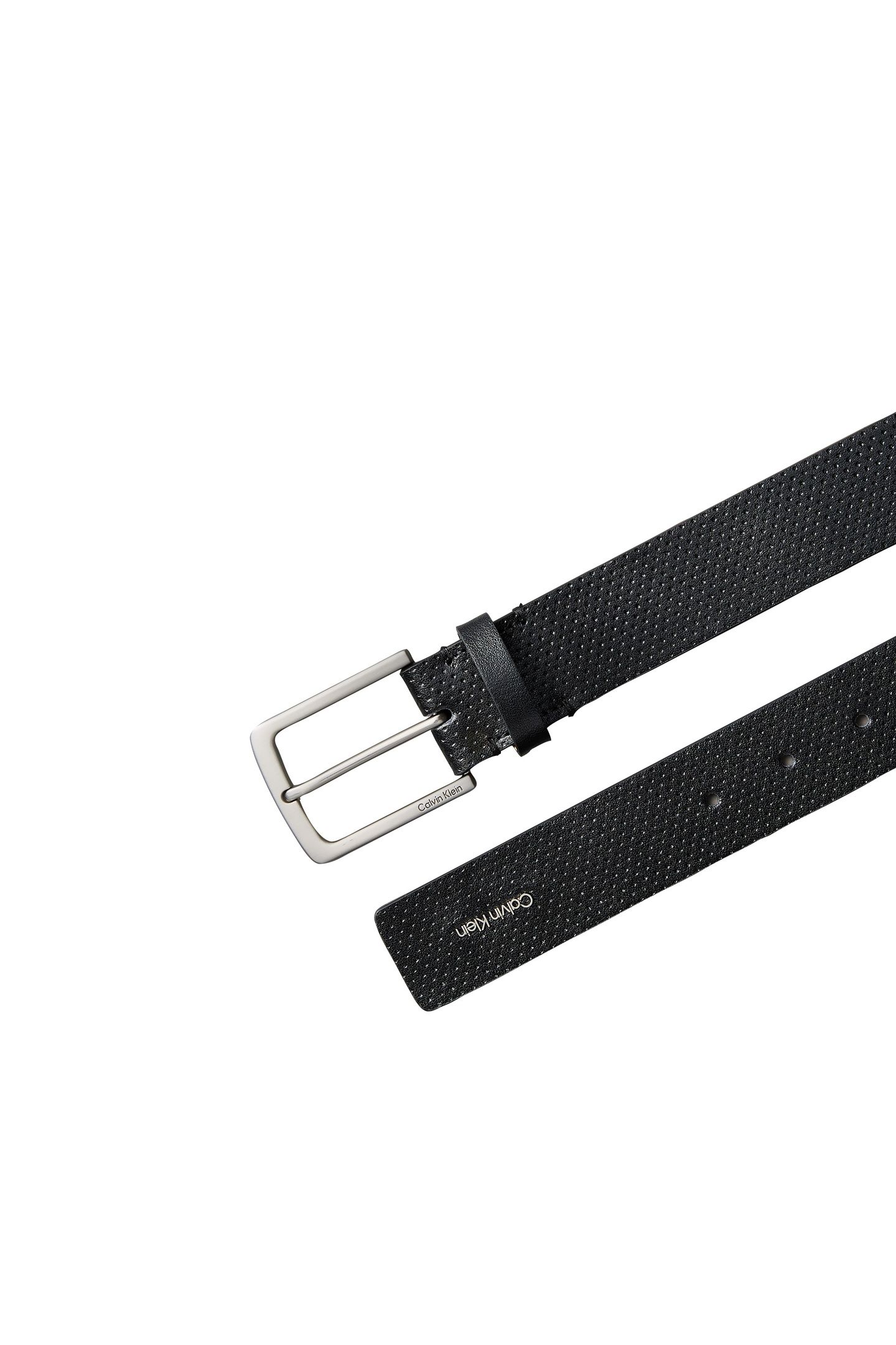 CASUAL PIN BUCKLE BELT BLACK/BRUSHED NICKEL 2
