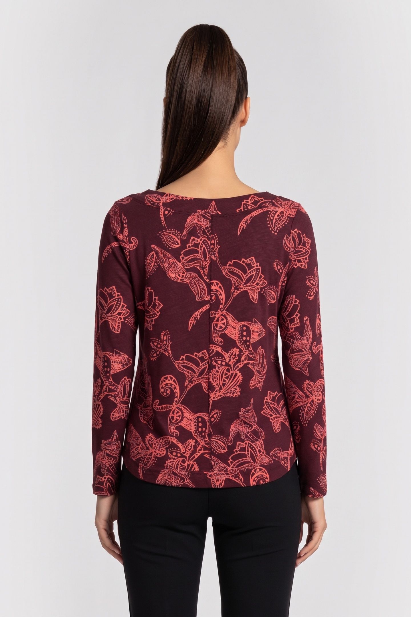 WENDY LS TEE PLUM PRINT 2