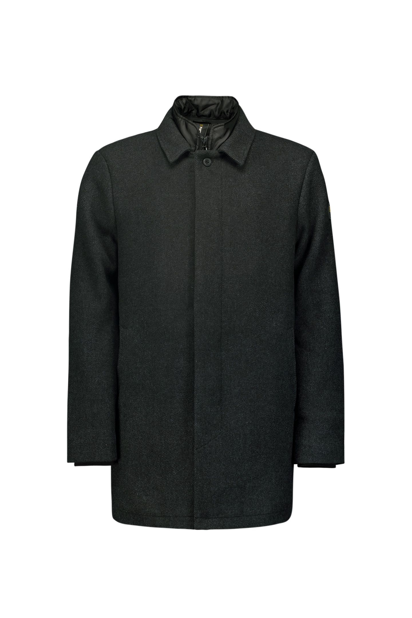 JACKET MID LONG FIT DETACHABLE FRONT WITH WOOL ANTRA MELANGE 4