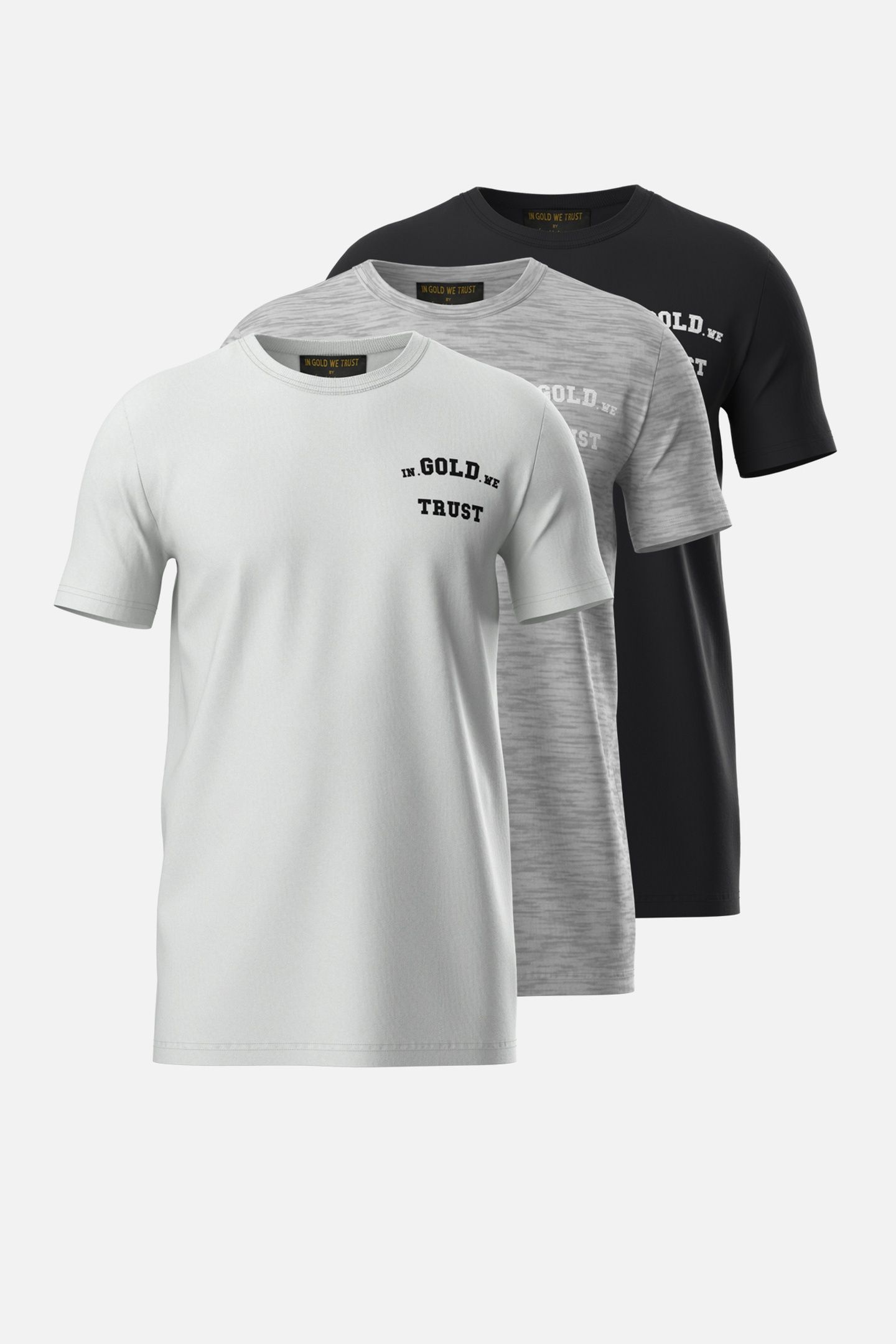 BASIC T-SHIRT 3-PACK 3 PACK W/G/B 1
