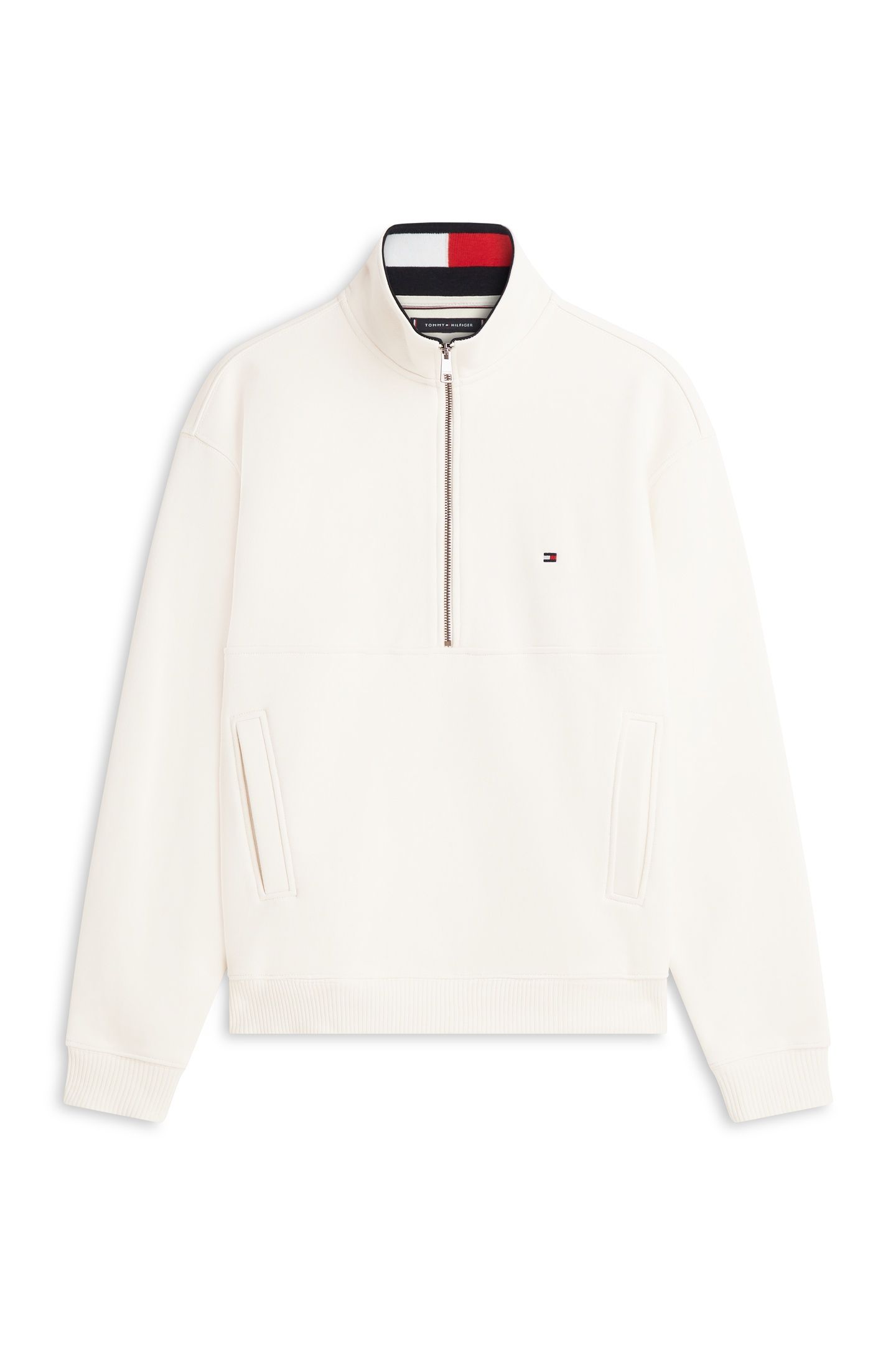 FLAG 1/4 ZIP IVORY PETAL 4